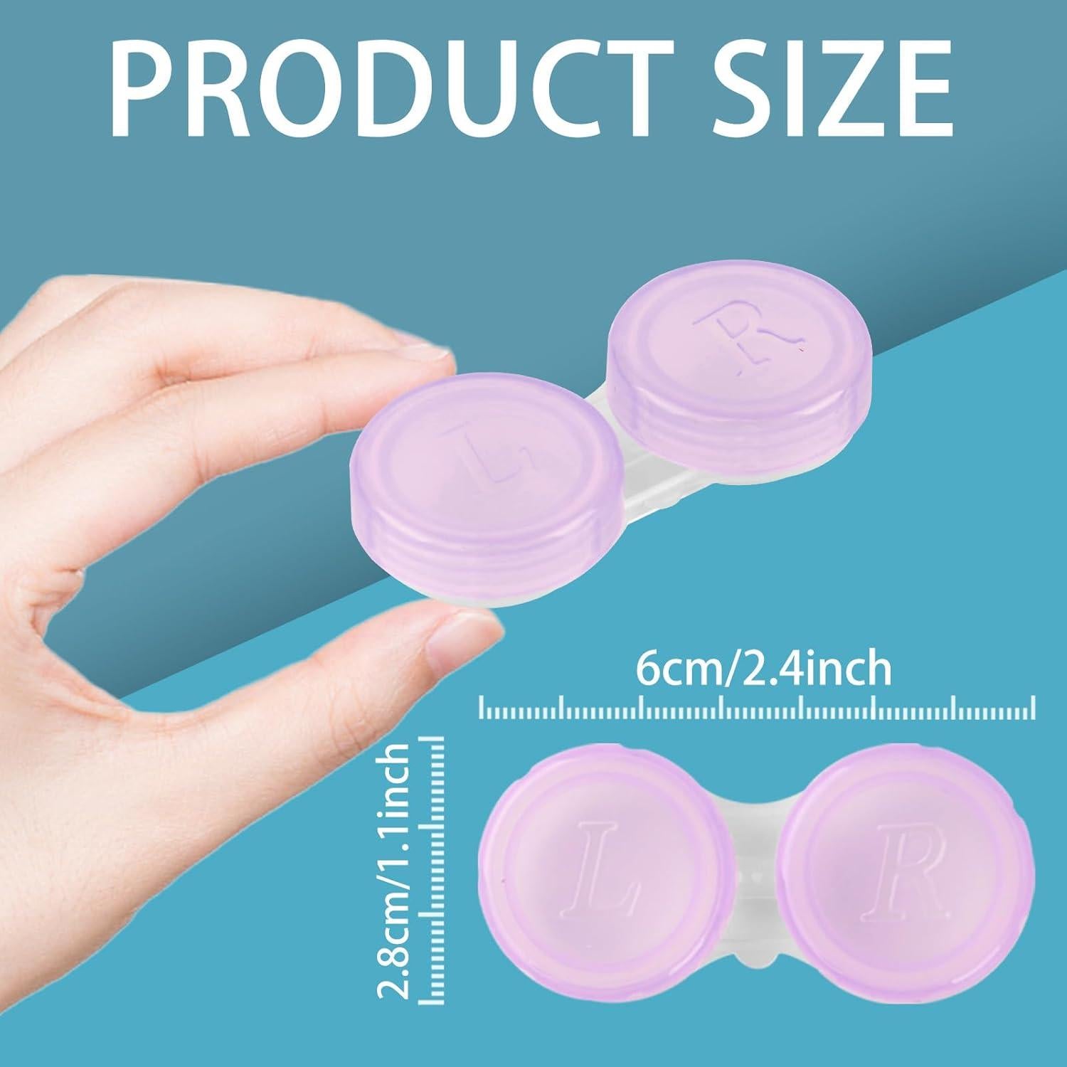 Estuches para Lentes de Contacto Xohairp 24 Pcs Coloridos