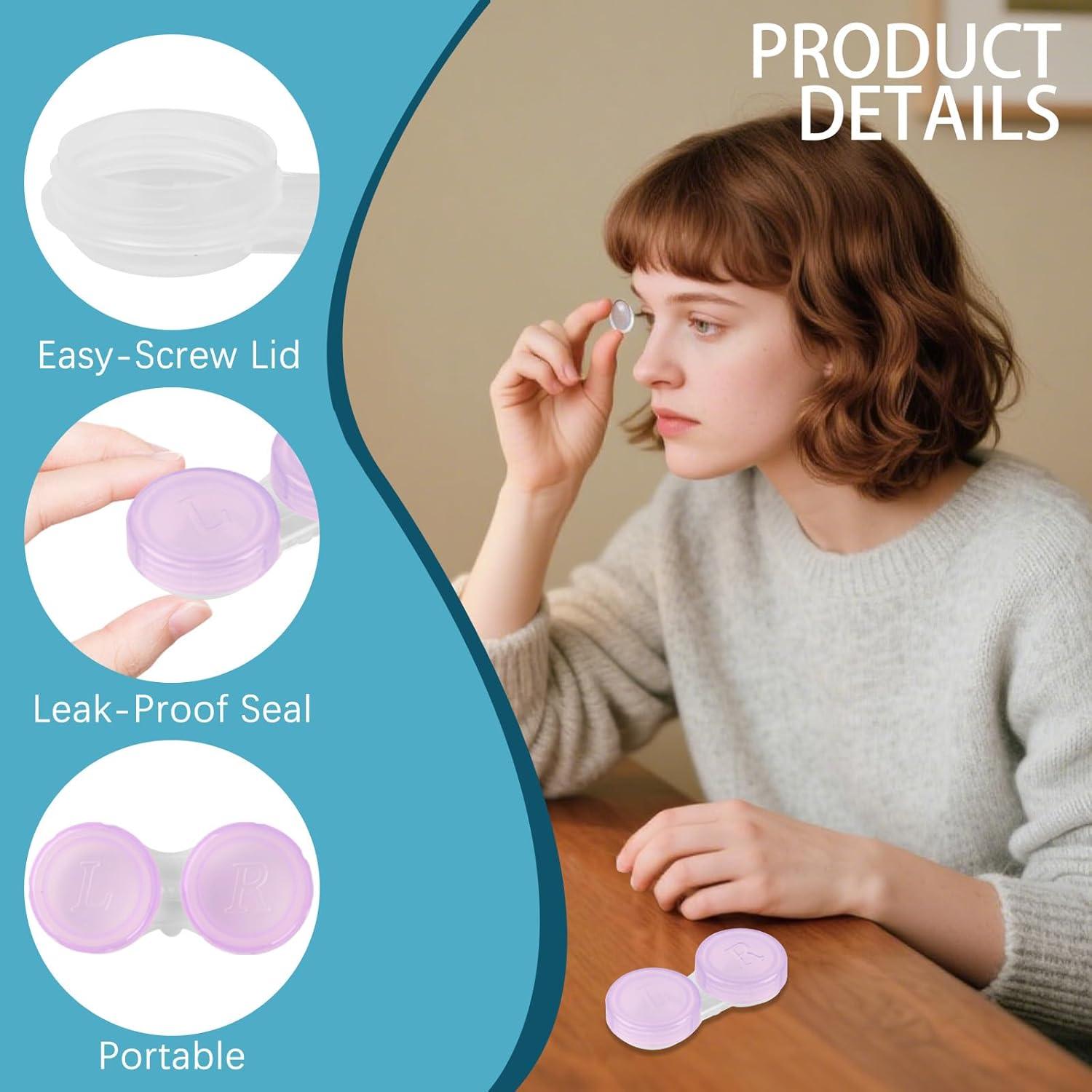 Estuches para Lentes de Contacto Xohairp 24 Pcs Coloridos