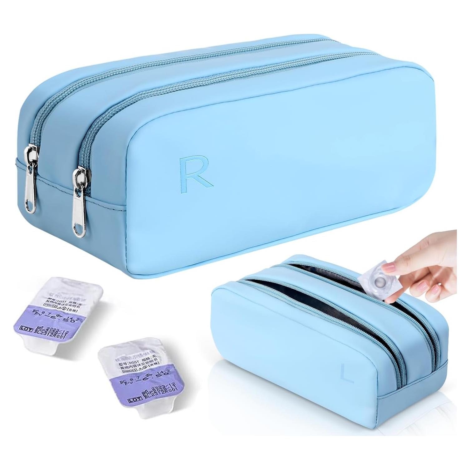 Estuche Organizador de Lentes de Contacto Azul - 100 Lentes