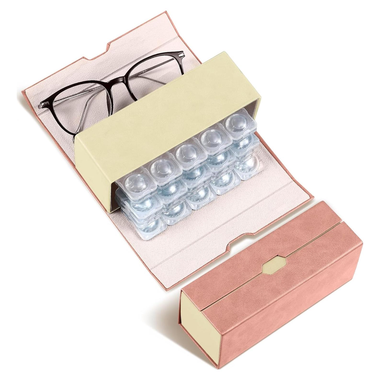 Estuche de Lentes de Contacto Flutesan Rosa 2 en 1 Portátil