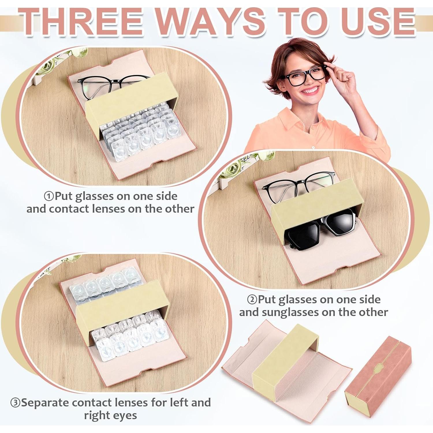 Estuche de Lentes de Contacto Flutesan Rosa 2 en 1 Portátil