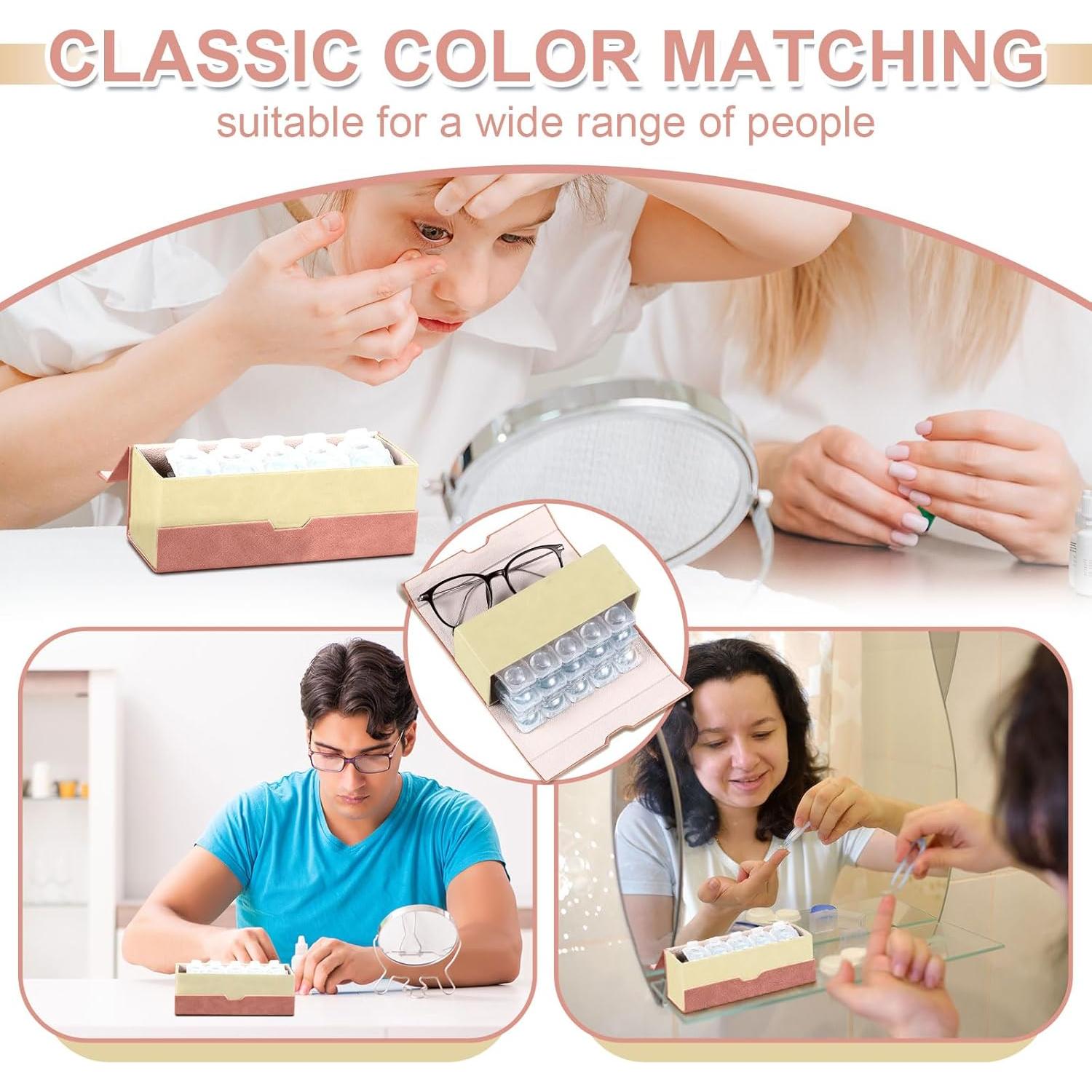 Estuche de Lentes de Contacto Flutesan Rosa 2 en 1 Portátil