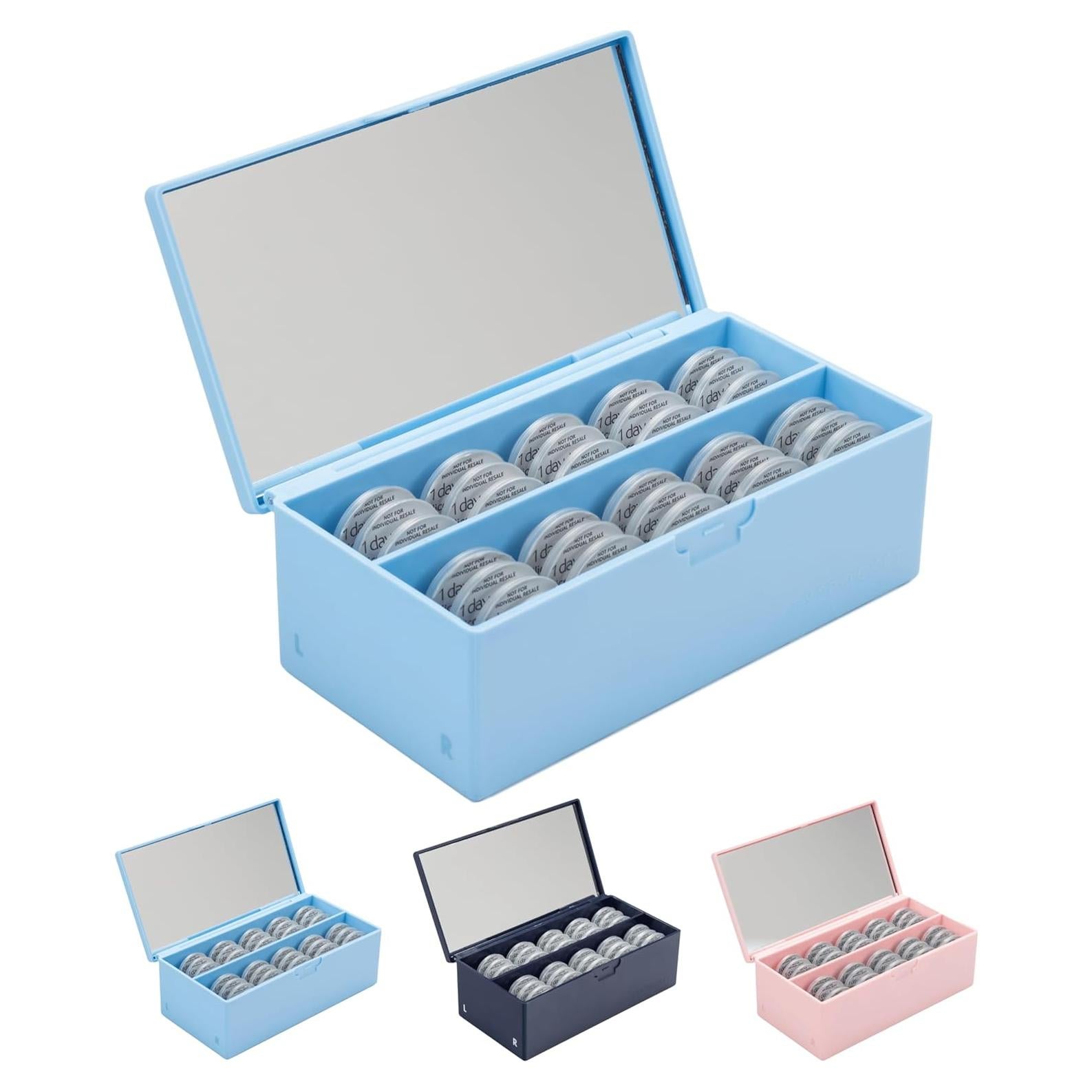 Estuche de Lentes de Contacto Diario DCLC Azul Claro 15x5x7cm