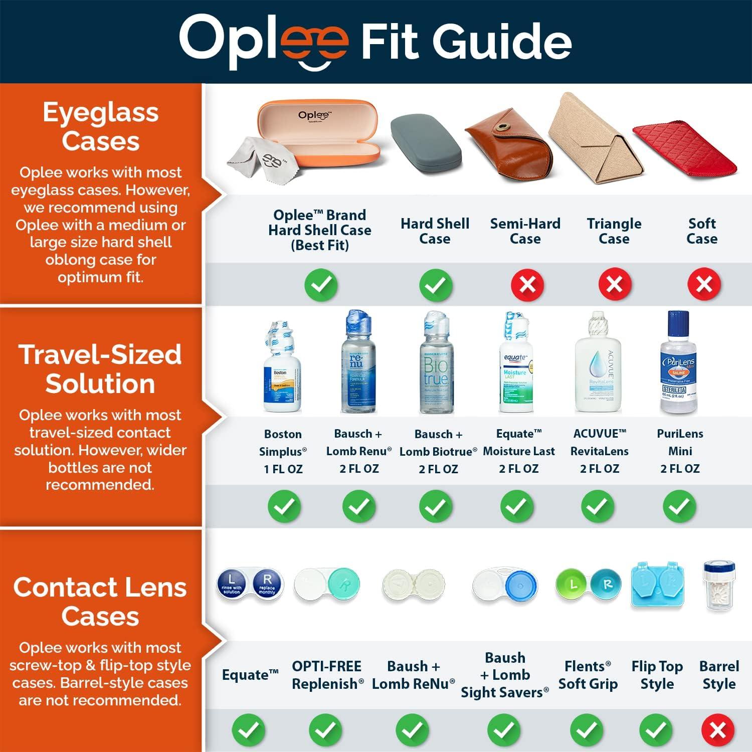 Estuche de Lentes de Contacto Oplee™ Negro con Espejo