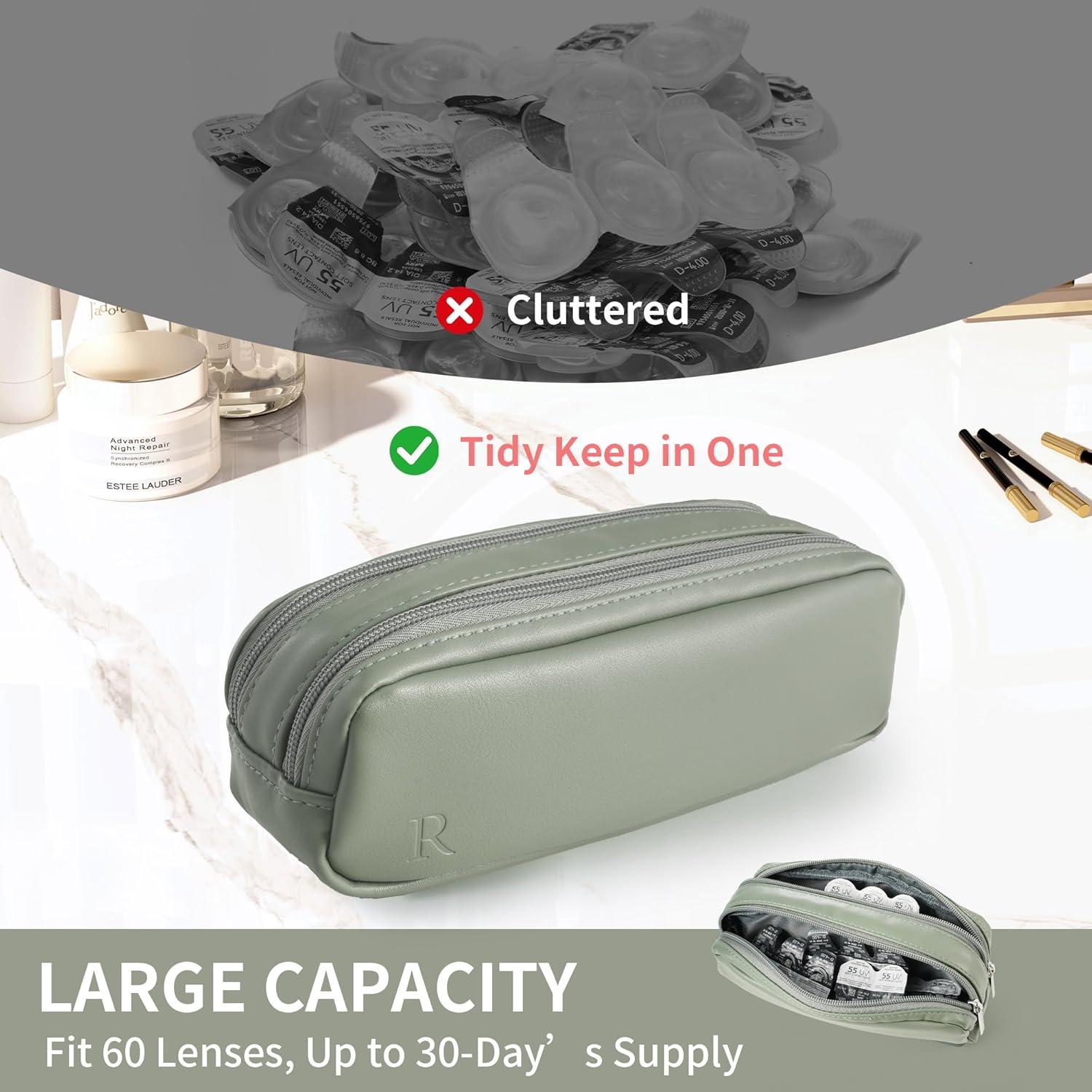 Organizador de Lentes de Contacto FQDGTFA Verde 60 Lentes