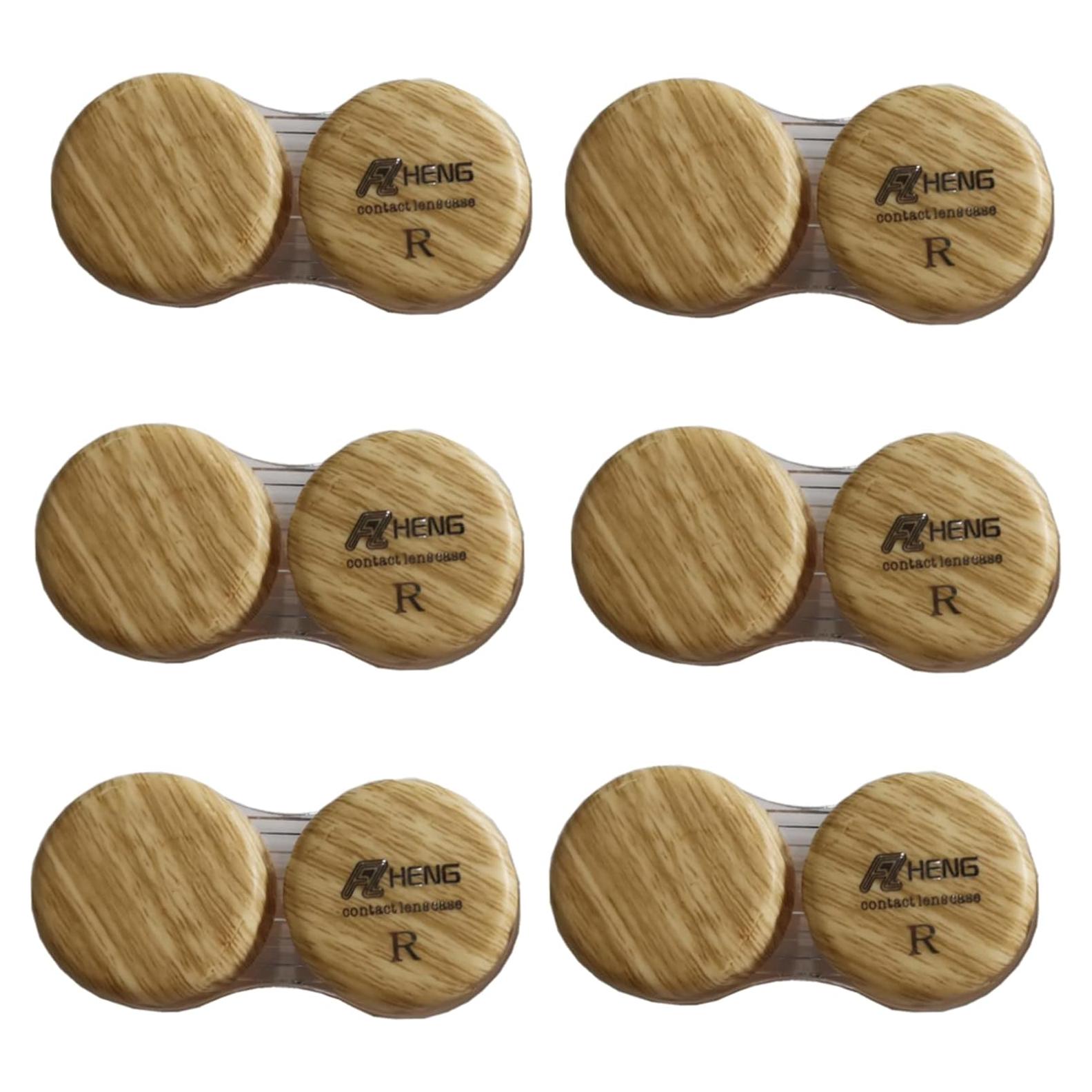 Estuche para Lentes de Contacto MUDOR 6 Piezas Color Madera