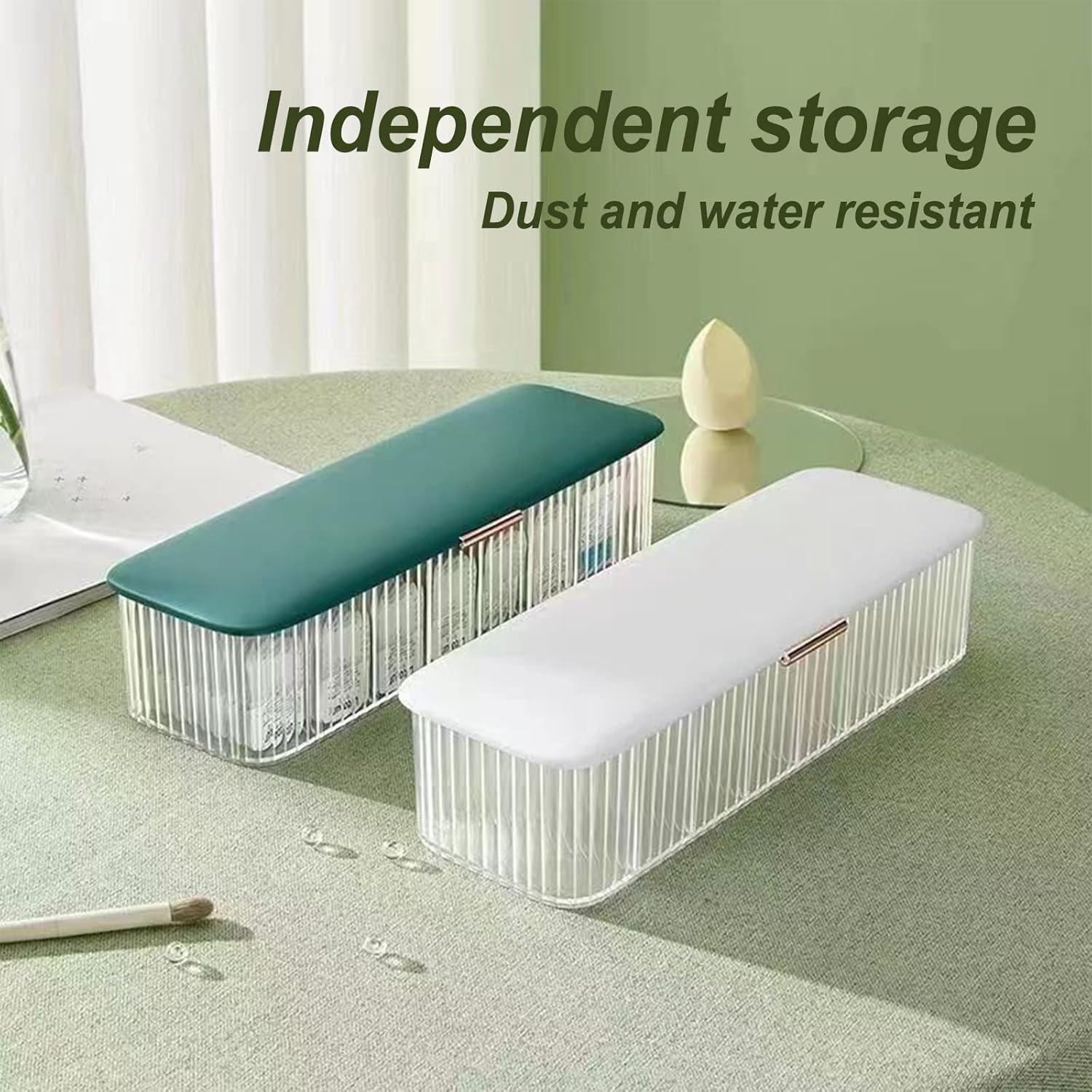 Organizador de Lentes de Contacto AITIME Blanco - Caja Plástica con 8 Compartimentos