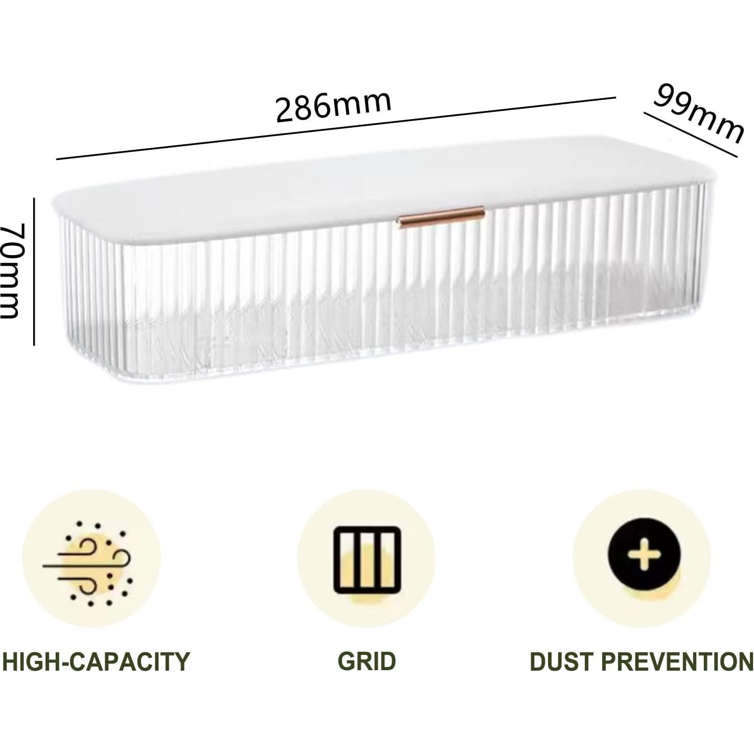 Organizador de Lentes de Contacto AITIME Blanco - Caja Plástica con 8 Compartimentos