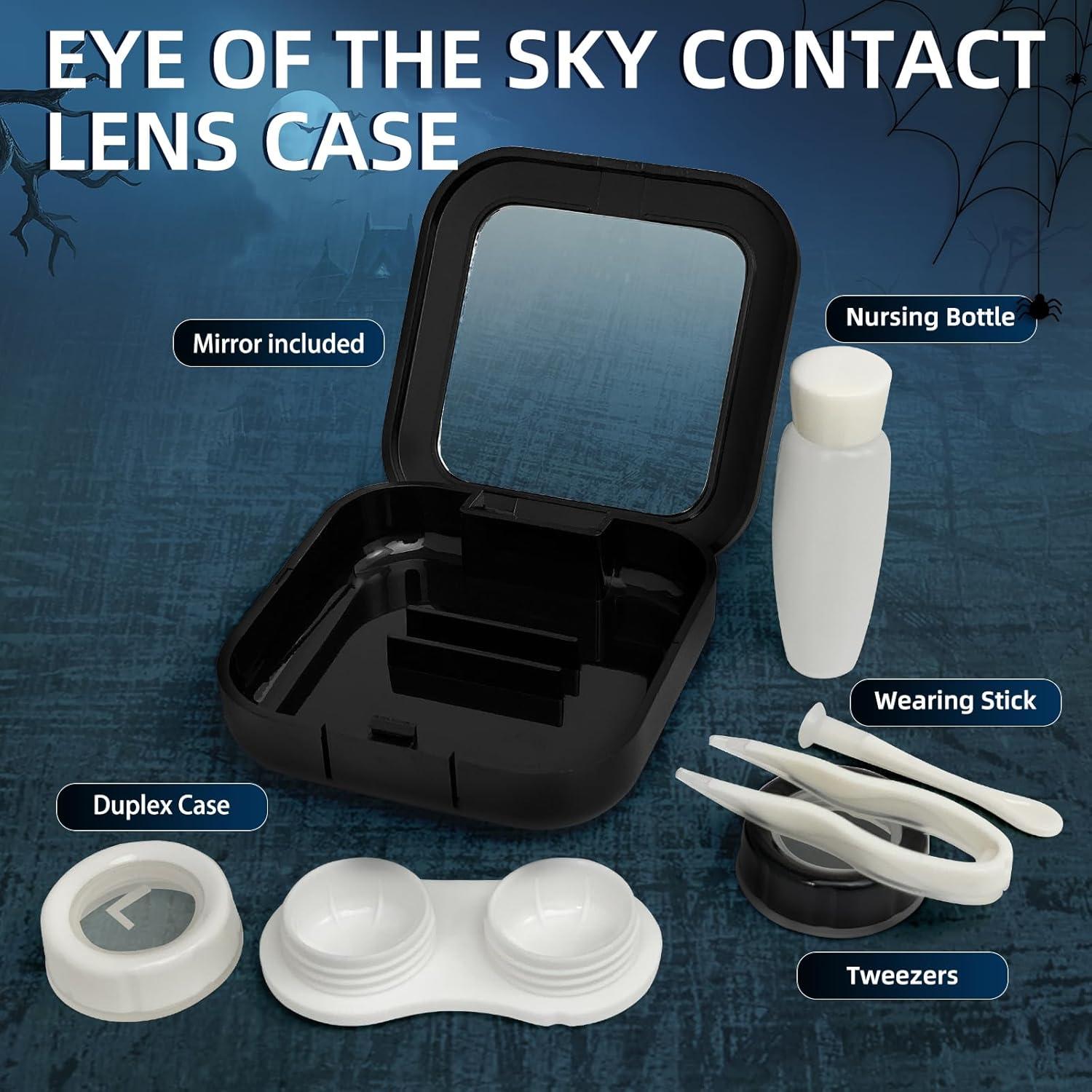 Estuche para Lentes de Contacto UpaClaire Azul con Espejo