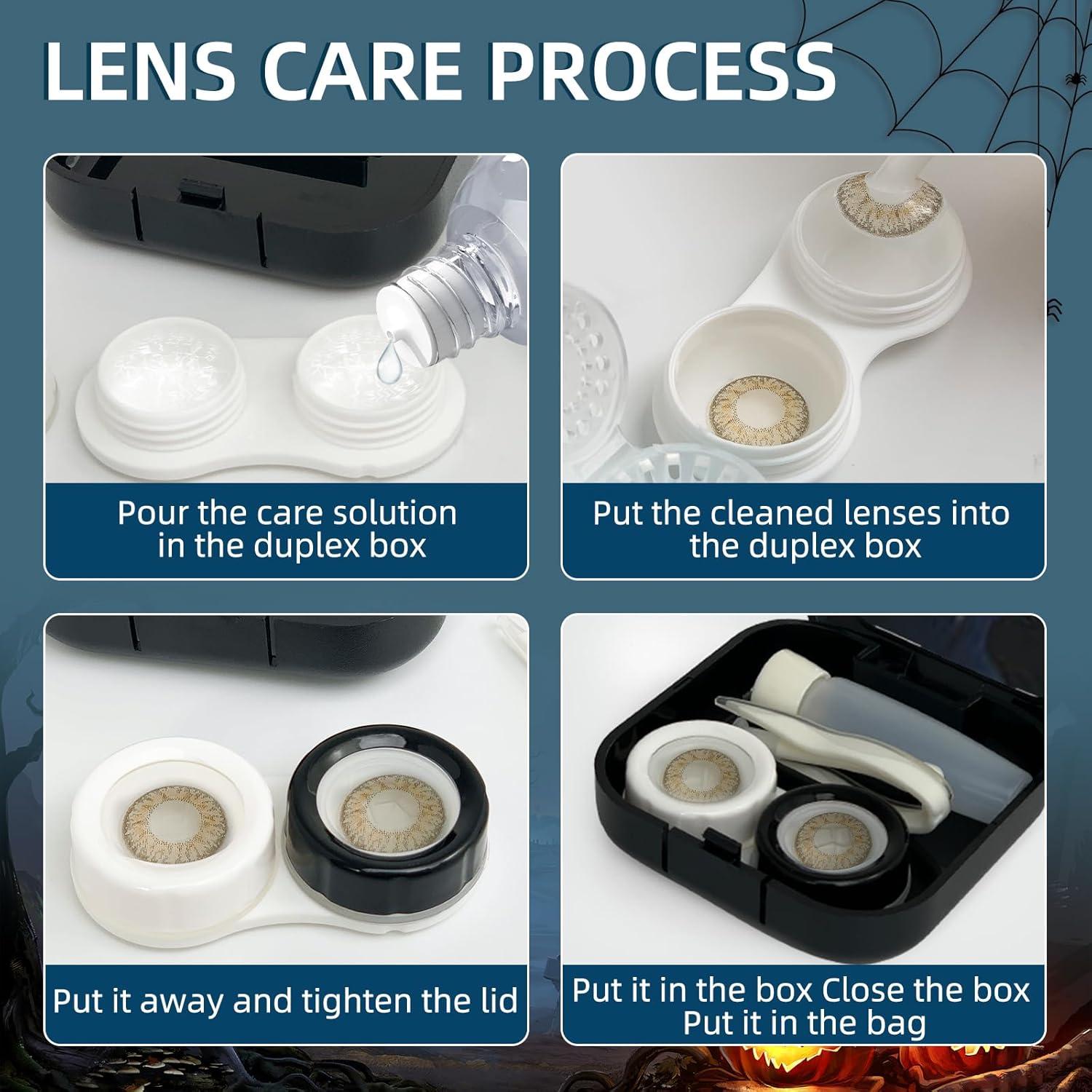 Estuche para Lentes de Contacto UpaClaire Azul con Espejo