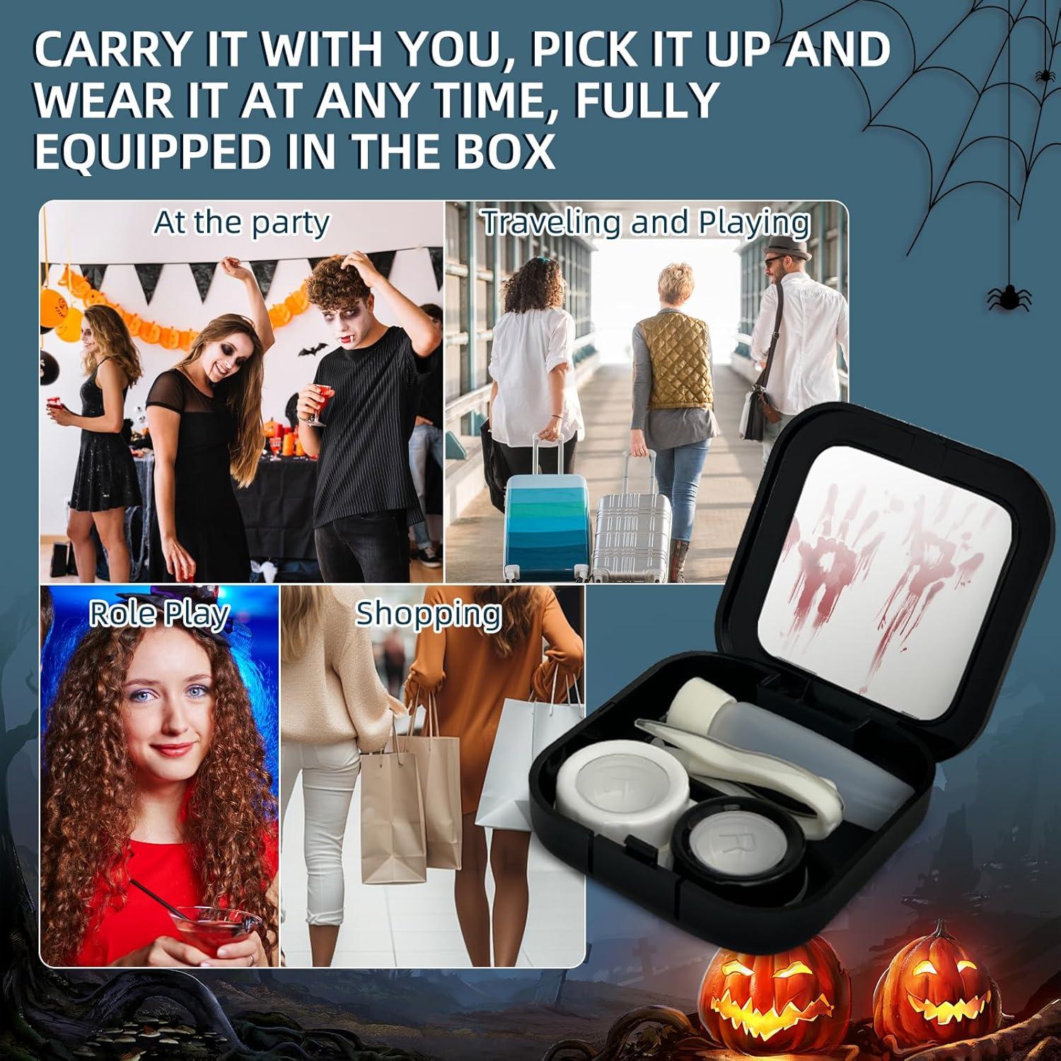 Estuche para Lentes de Contacto UpaClaire Azul con Espejo