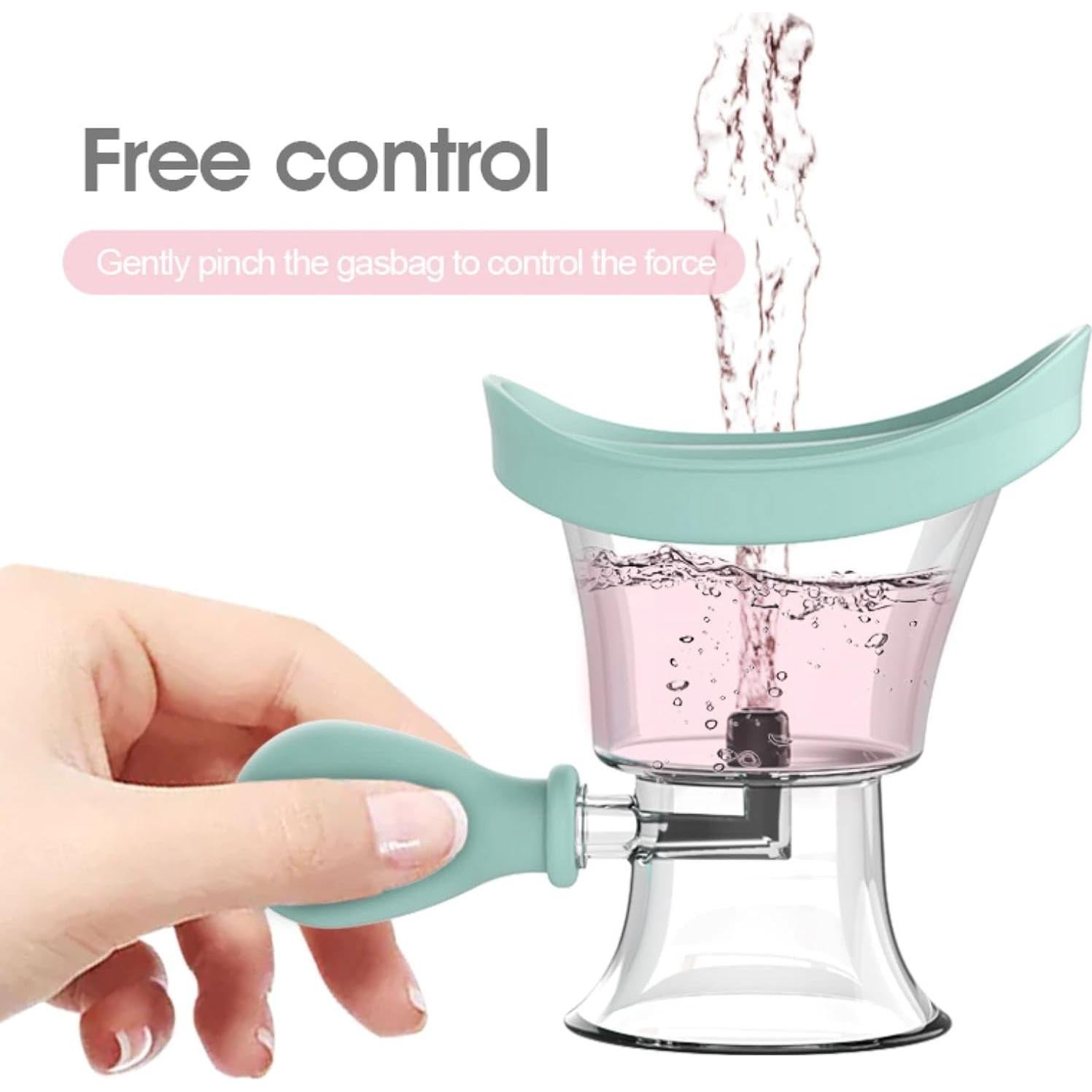 Taza de Lavado de Ojos AITIME Reutilizable Azul con Presión de Aire