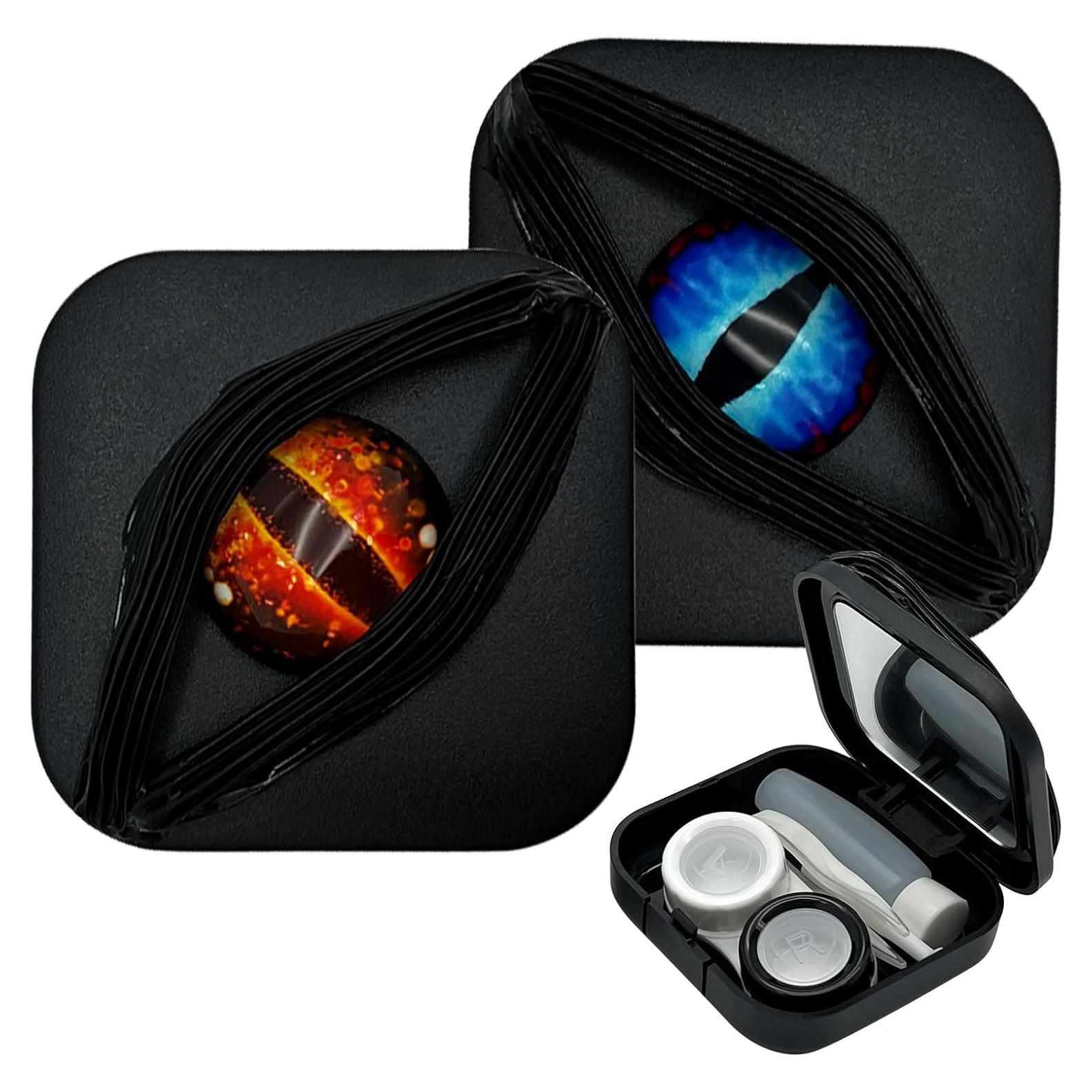 Estuches de Lentes de Contacto Halloween LADYPONYCSC - Paquete de 2