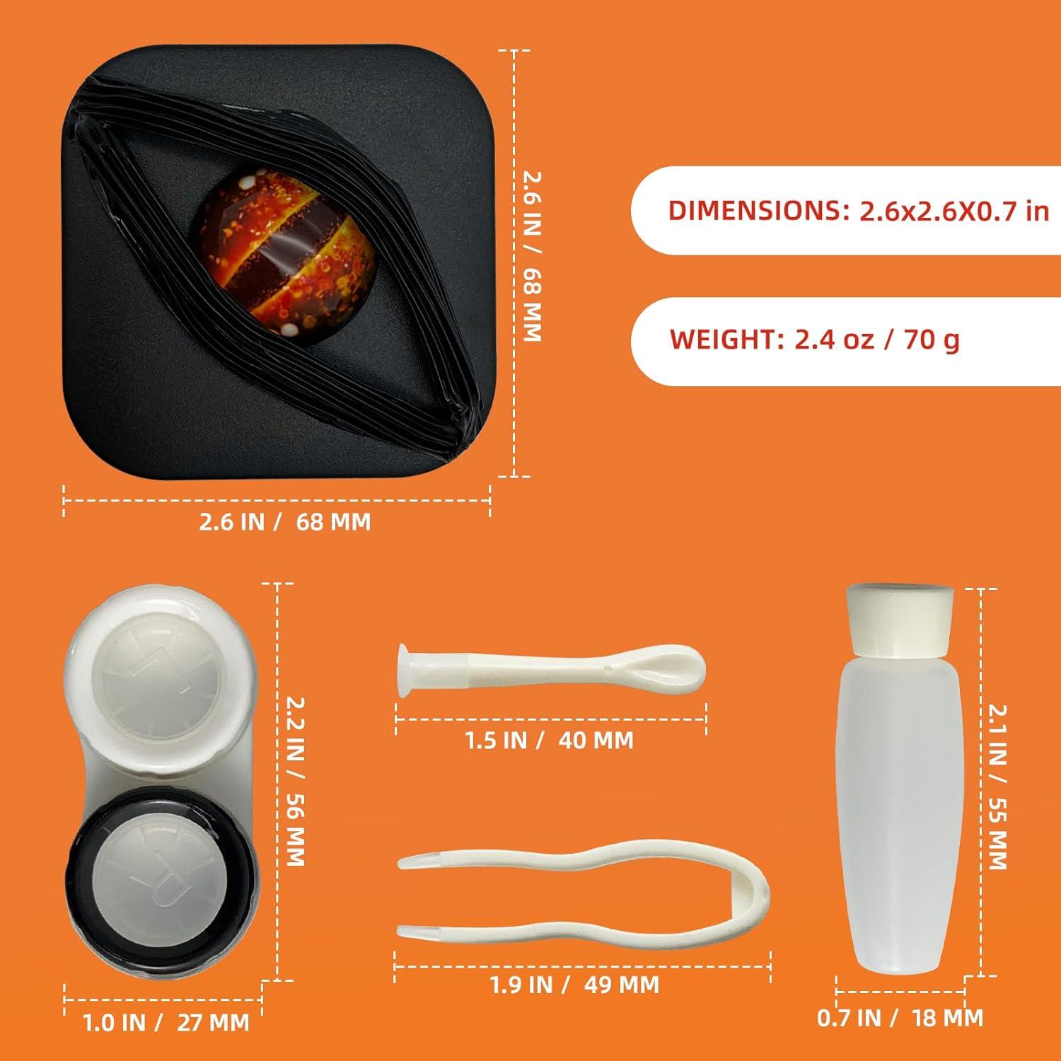 Estuches de Lentes de Contacto Halloween LADYPONYCSC - Paquete de 2