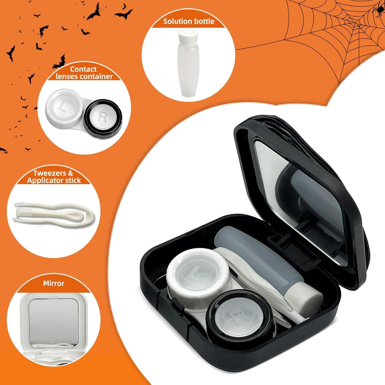 Estuches de Lentes de Contacto Halloween LADYPONYCSC - Paquete de 2