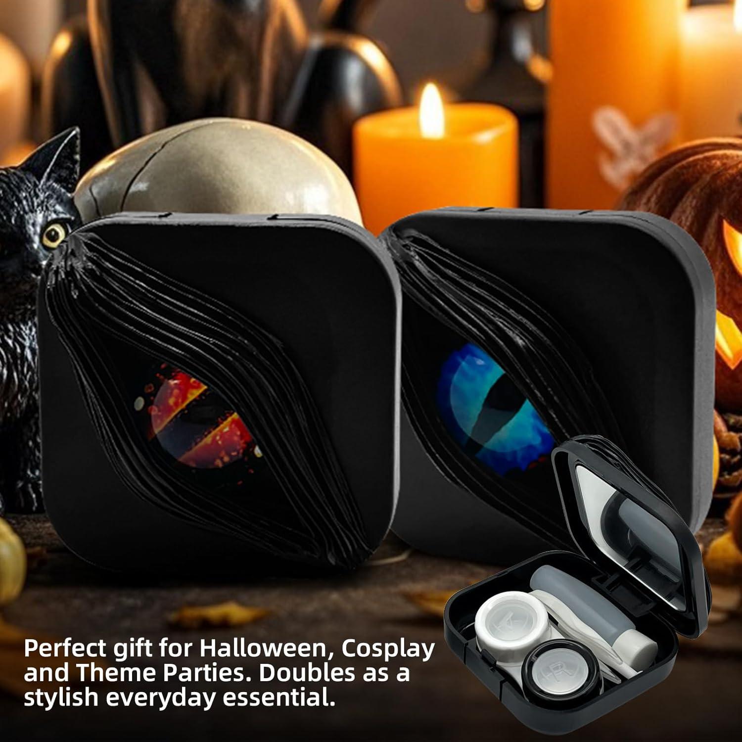 Estuches de Lentes de Contacto Halloween LADYPONYCSC - Paquete de 2