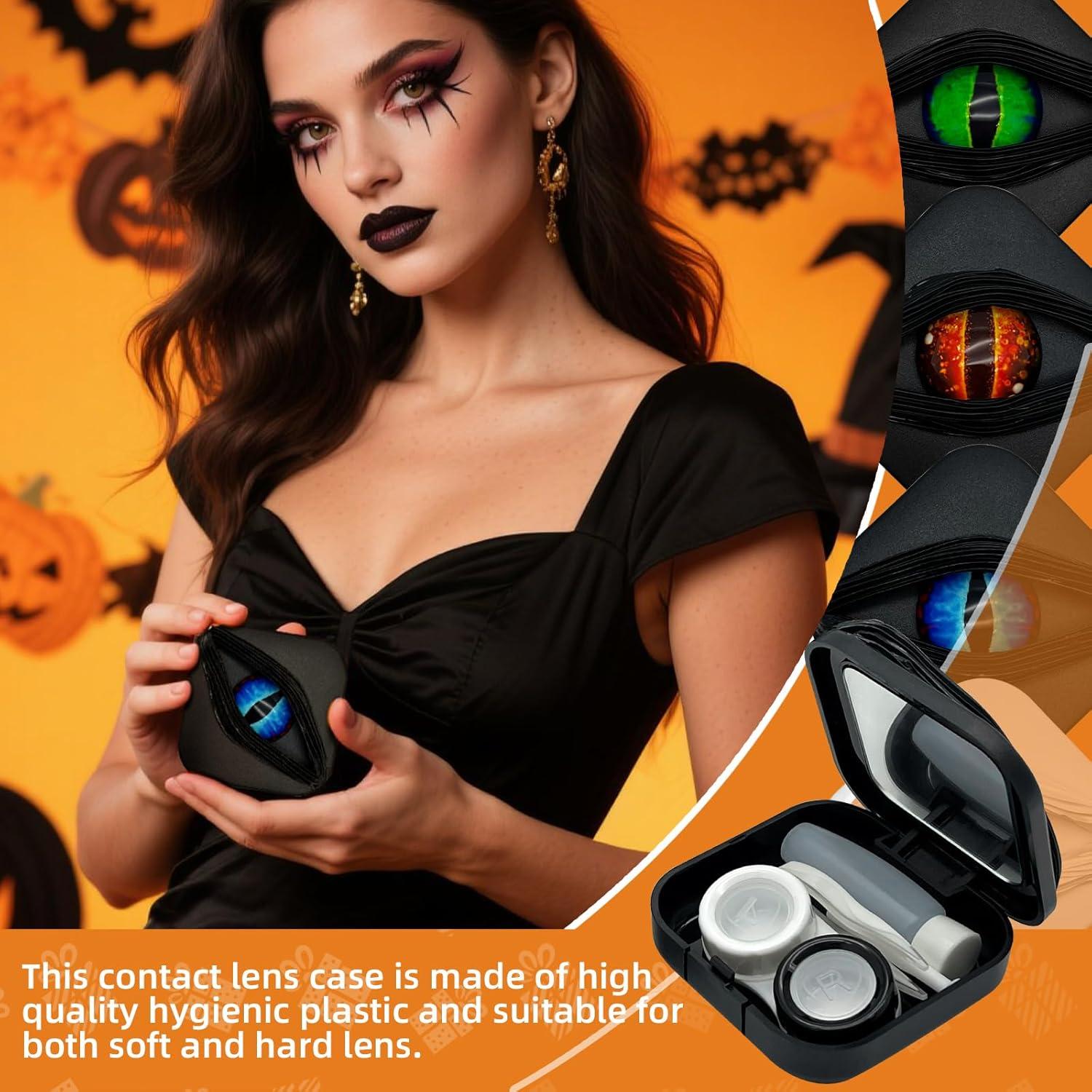 Estuches de Lentes de Contacto Halloween LADYPONYCSC - Paquete de 2