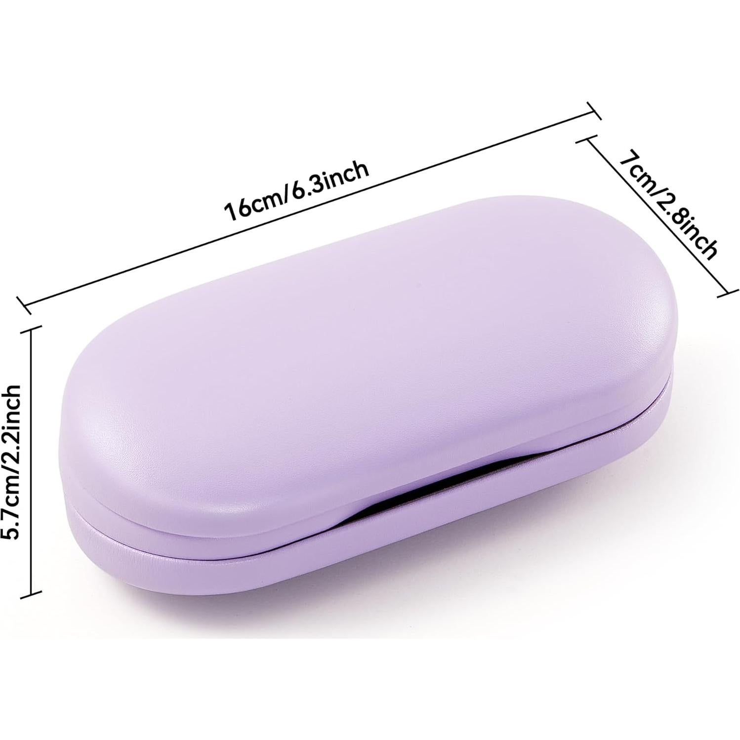 Estuche 2 en 1 Muf para Lentes de Contacto y Gafas Púrpura