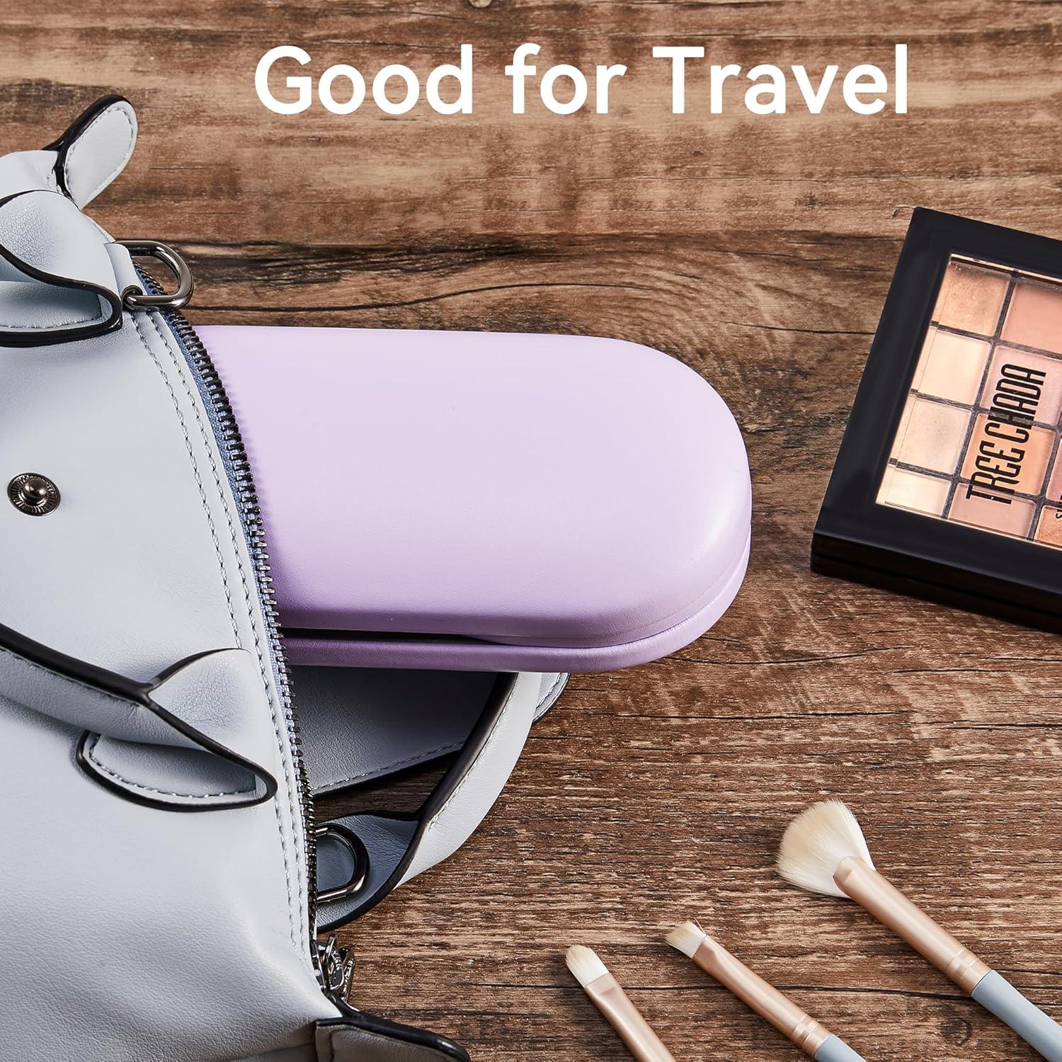 Estuche 2 en 1 Muf para Lentes de Contacto y Gafas Púrpura