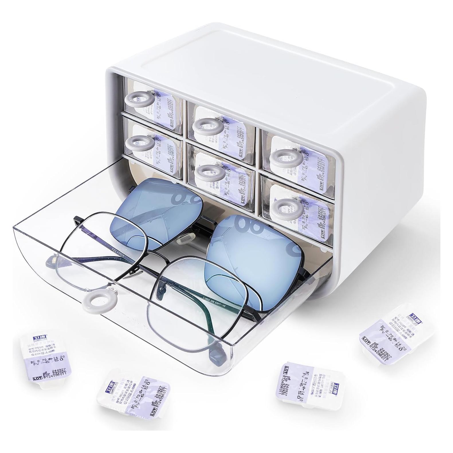 Organizador de Lentes de Contacto P-100 Gris - Dispensador Diario