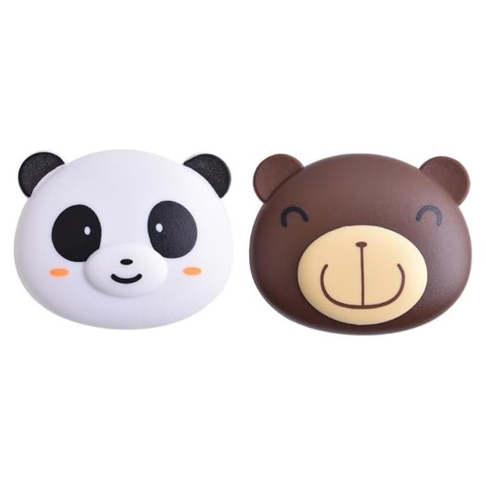 Estuche para Lentes de Contacto Feilguee 2 Piezas Panda con Accesorios