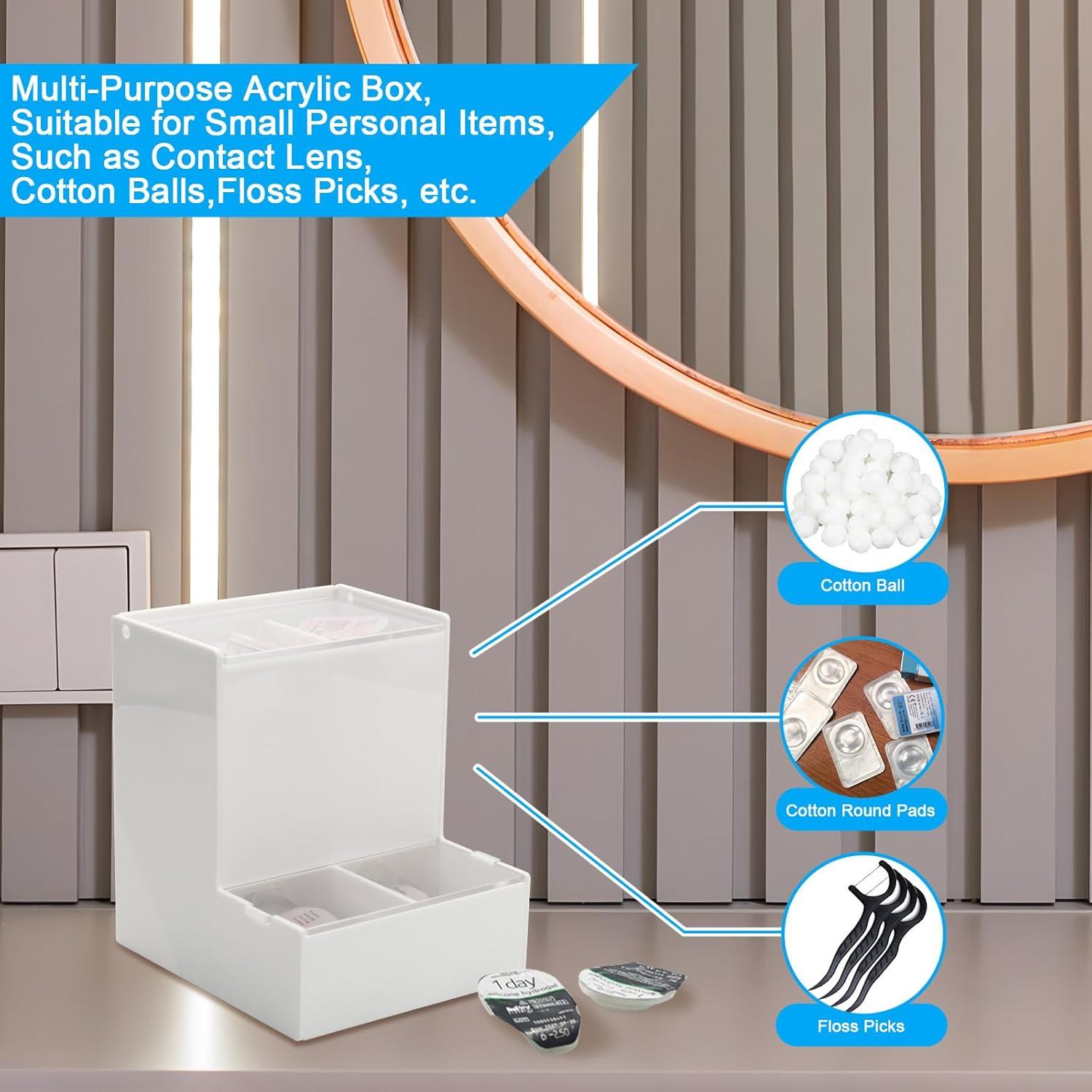 Dispensador de Lentes de Contacto Diarios Beautyflier - Acrílico Blanco