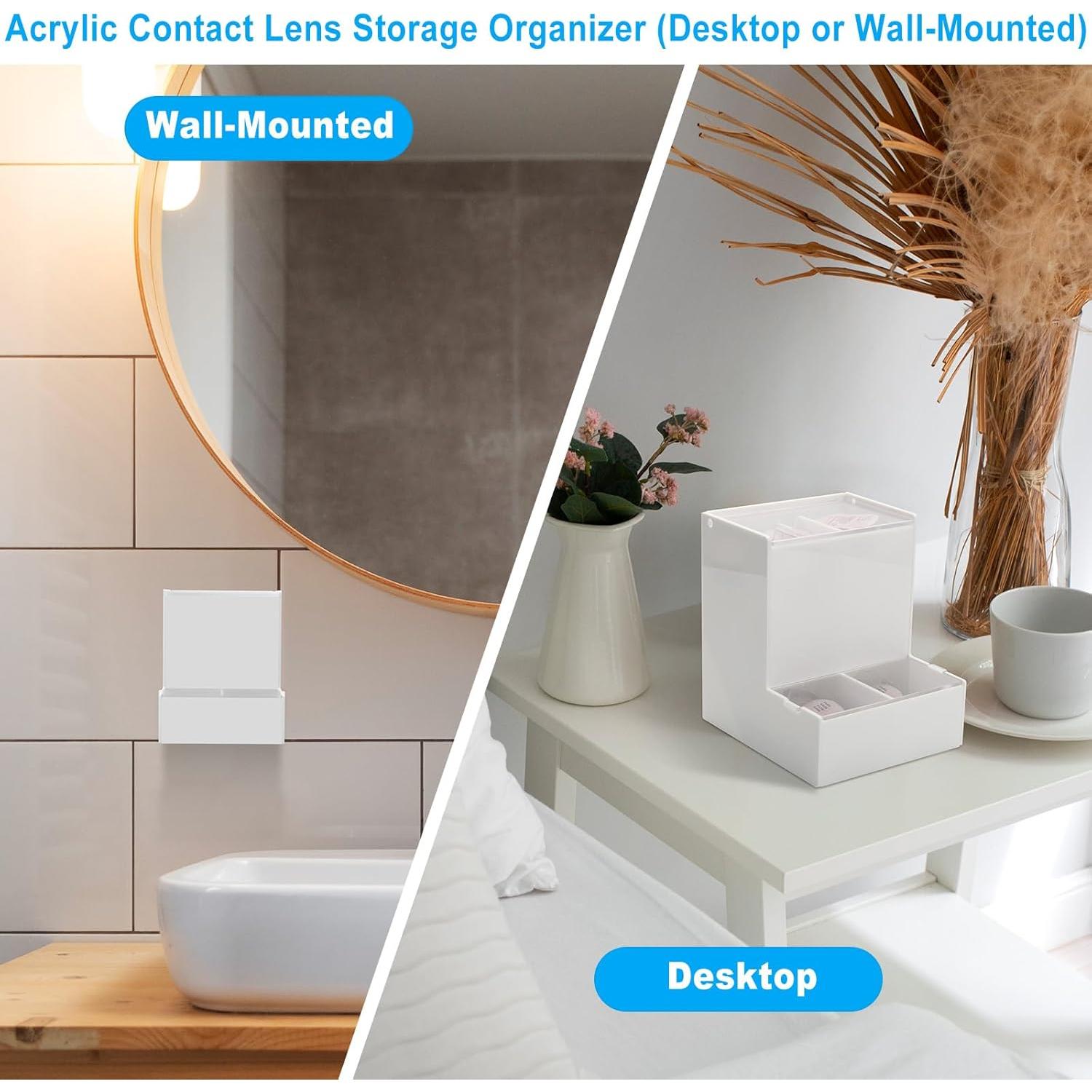 Dispensador de Lentes de Contacto Diarios Beautyflier - Acrílico Blanco