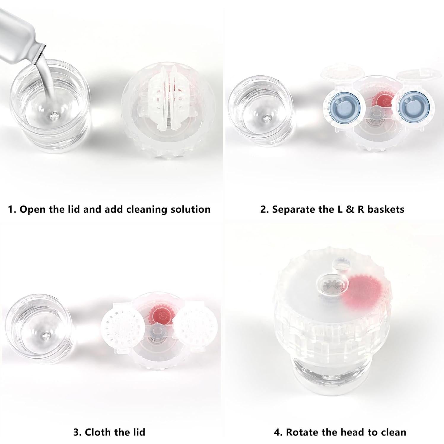 Estuche para Lentes de Contacto Lolocor Azul con Limpiador y Kit