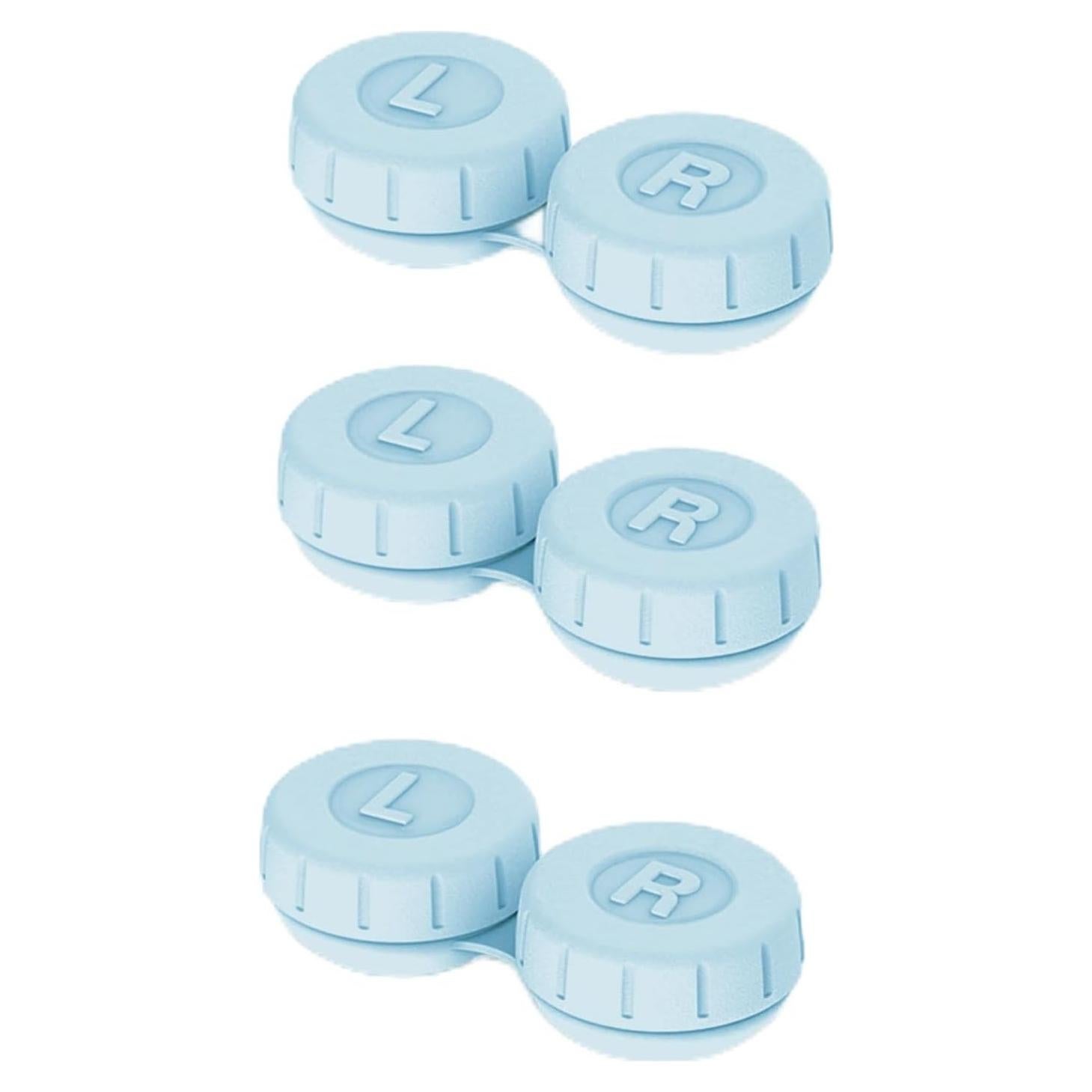 Estuche de Lentes de Contacto 3 Piezas Vastsoon Azul