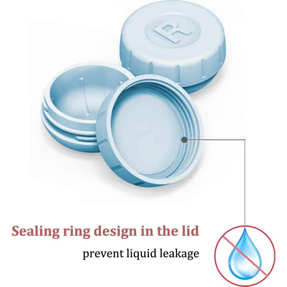 Estuche de Lentes de Contacto 3 Piezas Vastsoon Azul