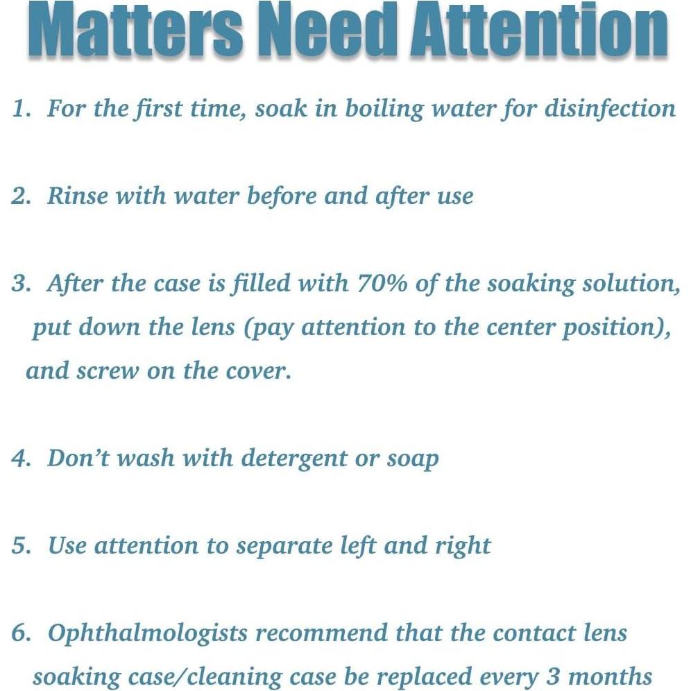 Estuche de Lentes de Contacto 3 Piezas Vastsoon Azul