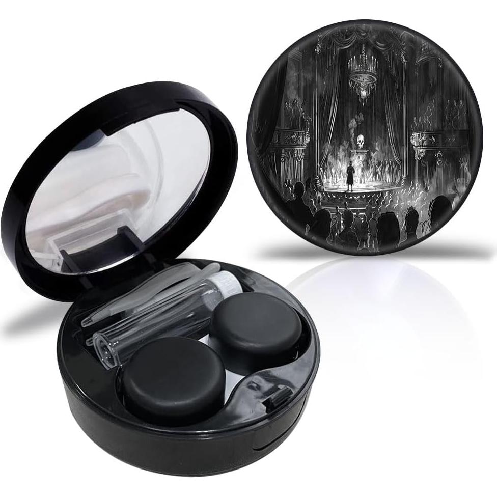 Estuche de Lentes de Contacto MIERYIER con Espejo y Accesorios