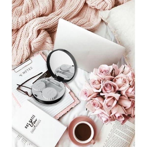 Estuche de Lentes de Contacto MIERYIER con Espejo y Accesorios
