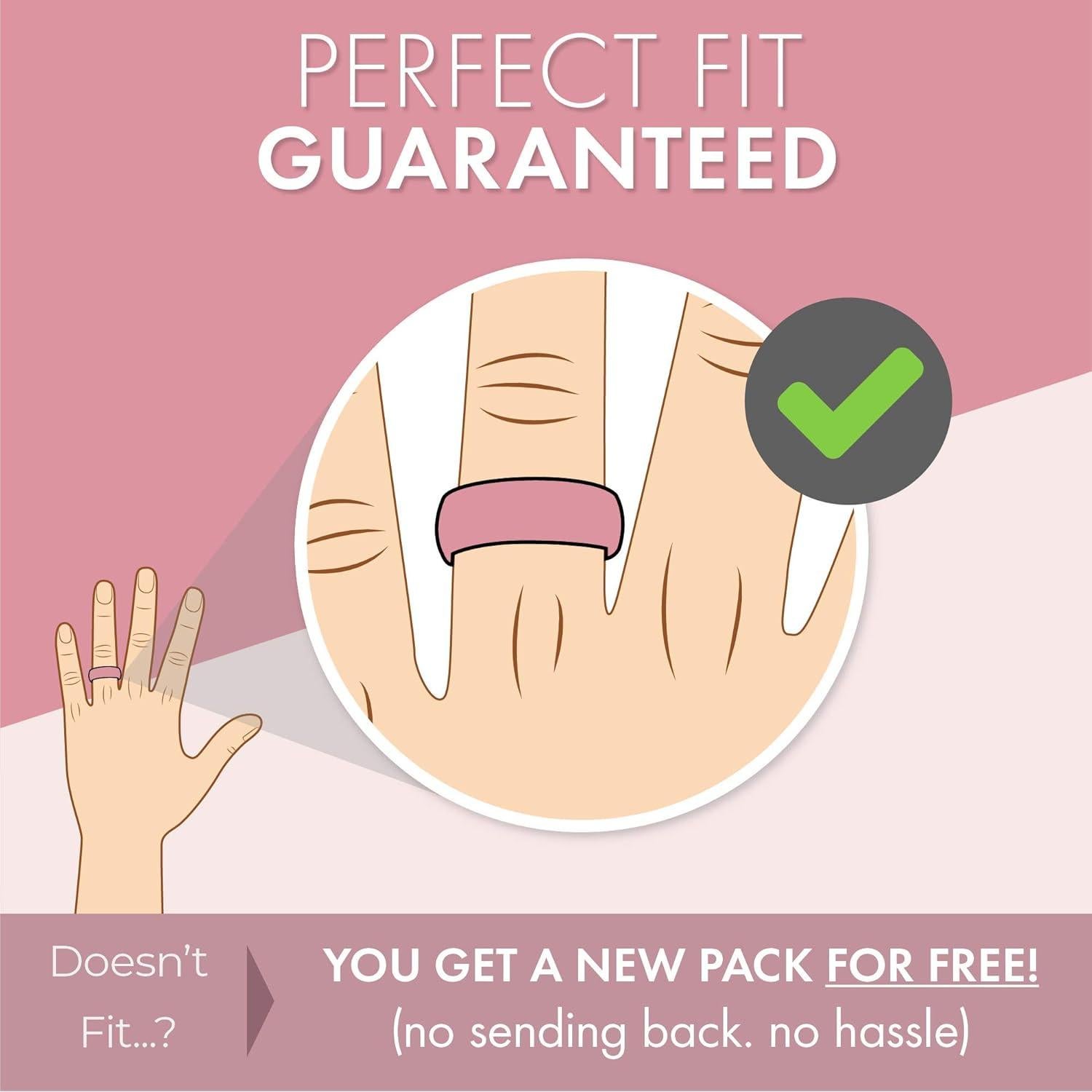 Anillos de Boda de Silicona ThunderFit para Mujeres - Pack Variado