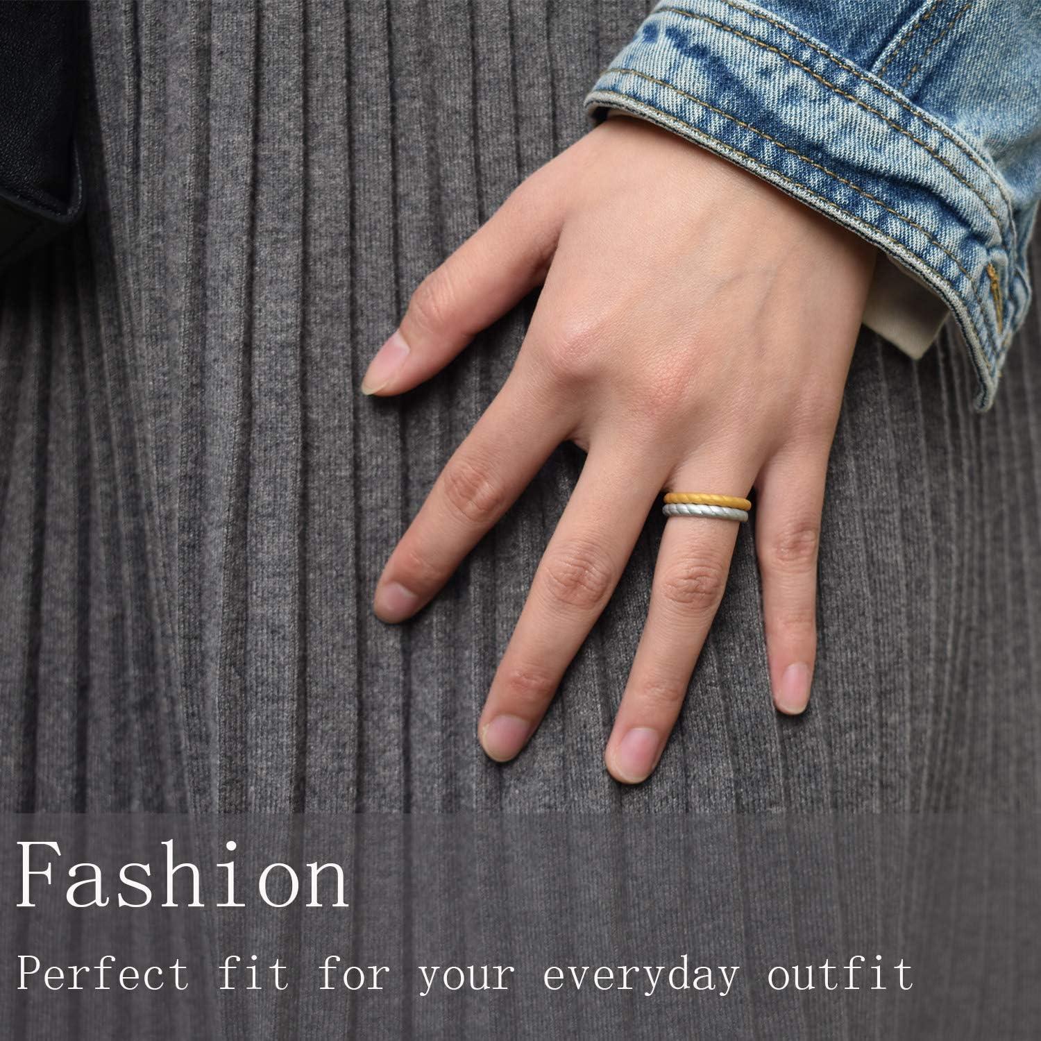 Anillo de Boda de Silicona MOKANI para Mujeres - Paquete de 10 Colores