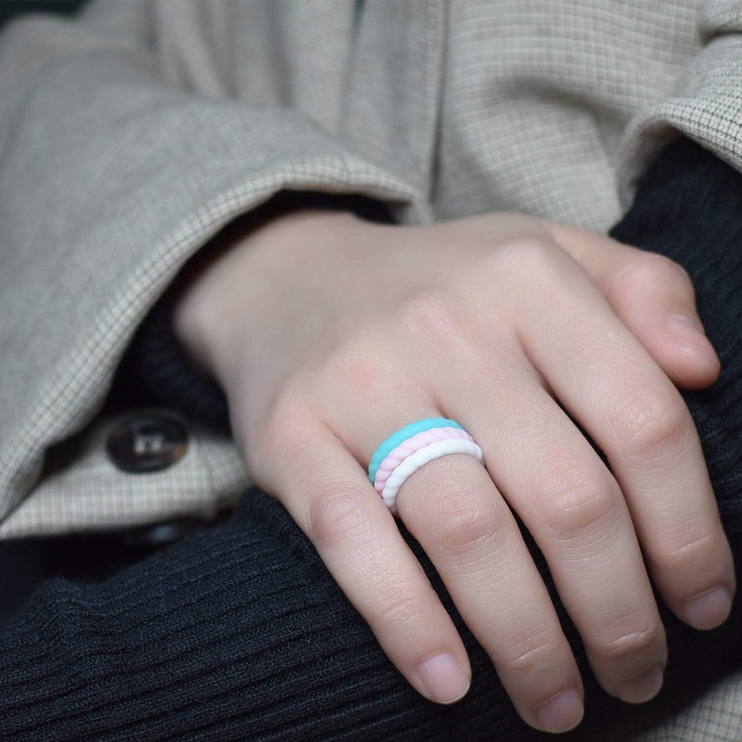 Anillo de Boda de Silicona MOKANI para Mujeres - Paquete de 10 Colores