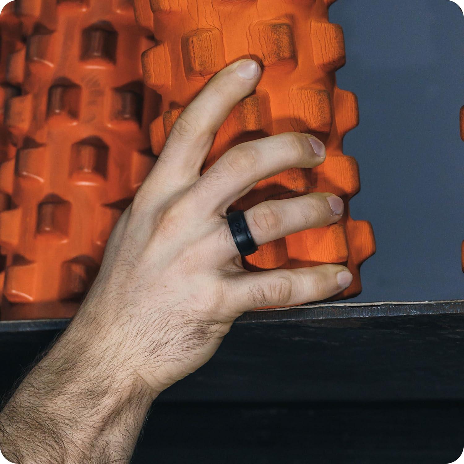 Anillo de Silicona Rinfit para Hombres 9mm Negro - Boda