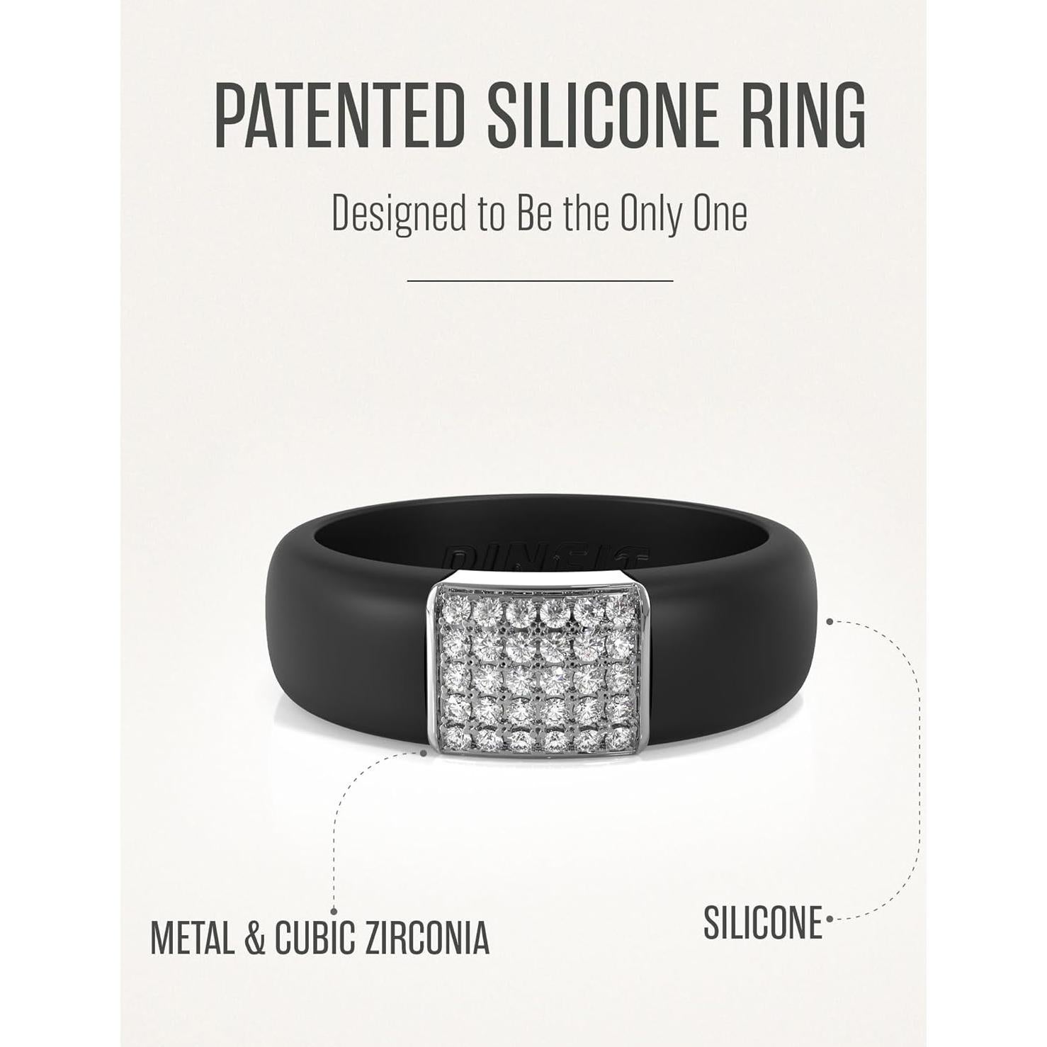 Anillo de Boda de Silicona Rinfit para Mujeres - Tamaño 7