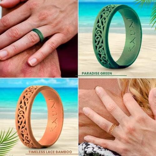 Anillos de Silicona KAUAI para Mujeres - Ajuste Cómodo y Ligero