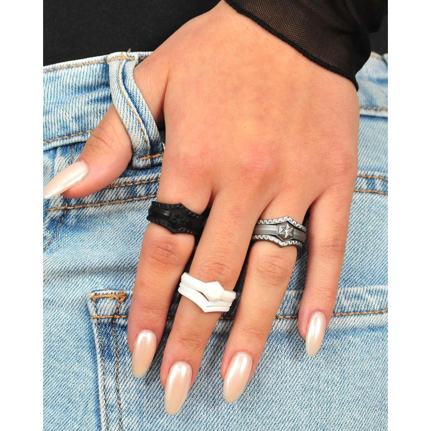 Anillos de Silicona Rinfit para Mujeres - Boda y Moda - Plata