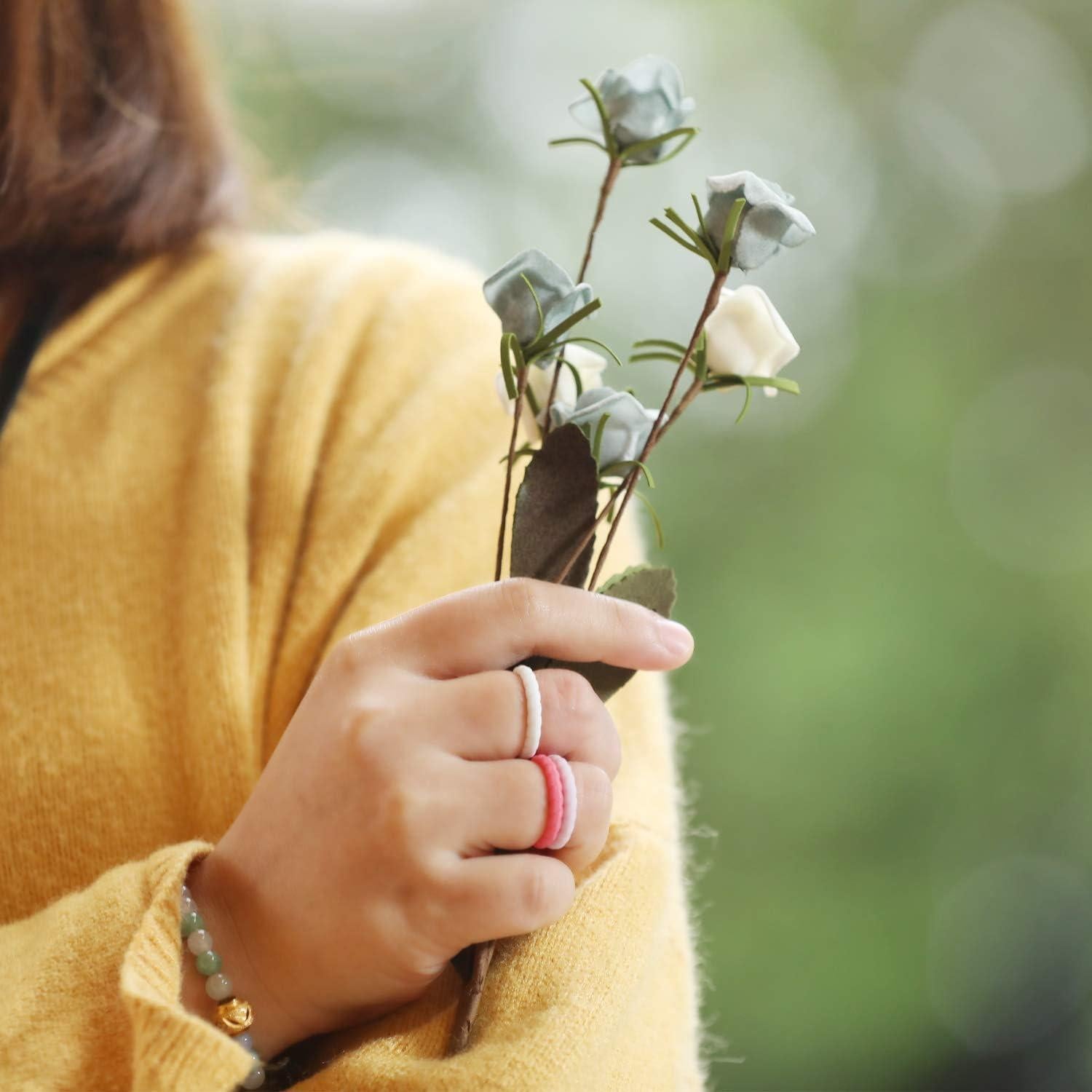 Anillos de Boda de Silicona Zollen 12 Paquetes Mujeres 7 Tamaños