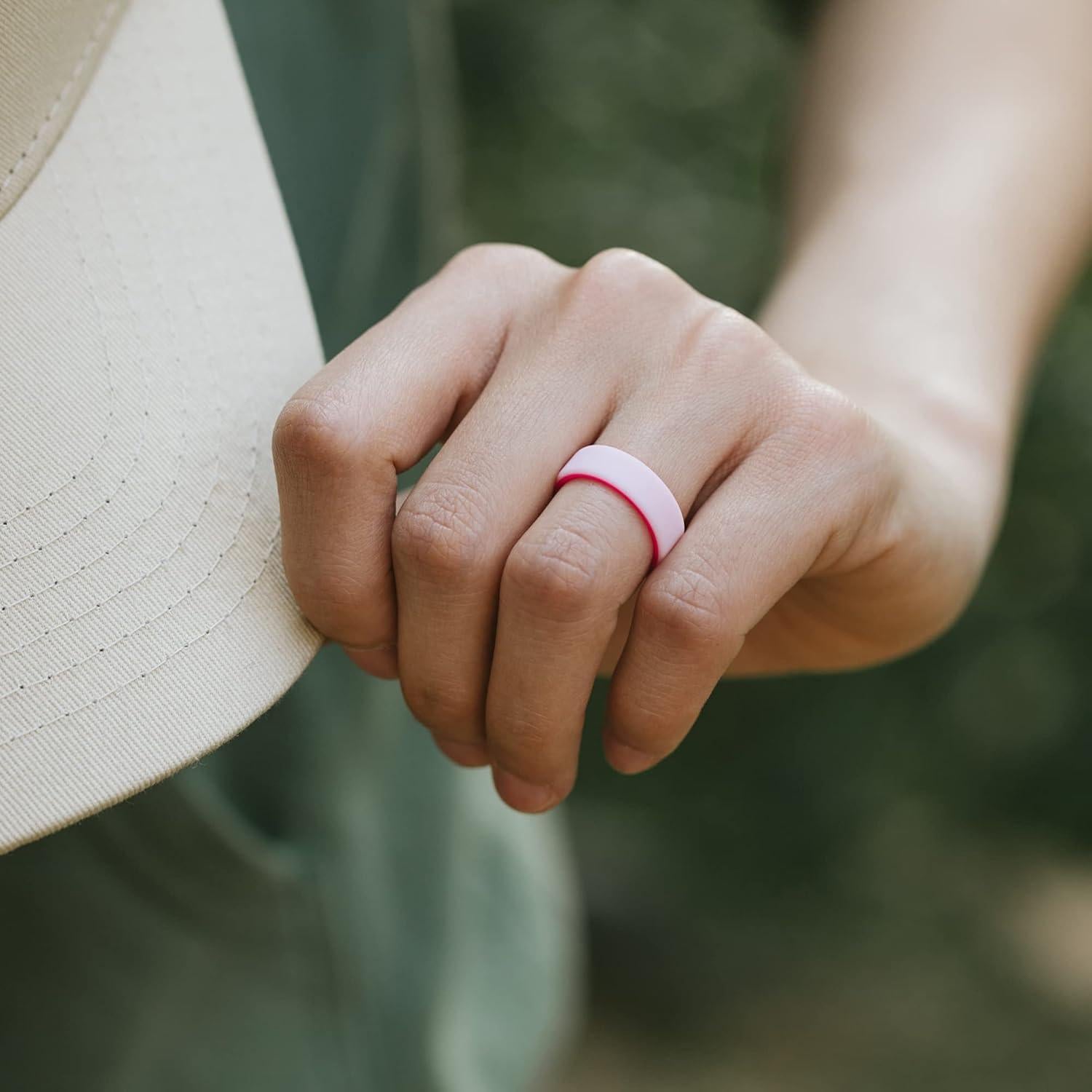 Anillos de Boda de Silicona ThunderFit Unisex 6mm Ancho - Paquete Variado