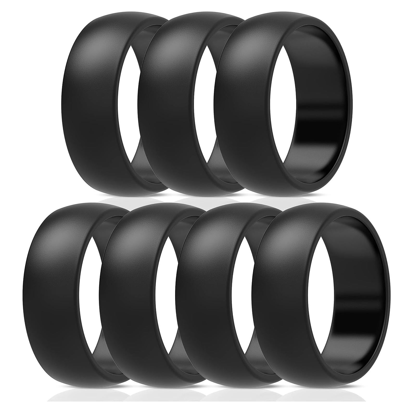 Anillos de Boda de Silicona ThunderFit para Hombres - Pack de 7