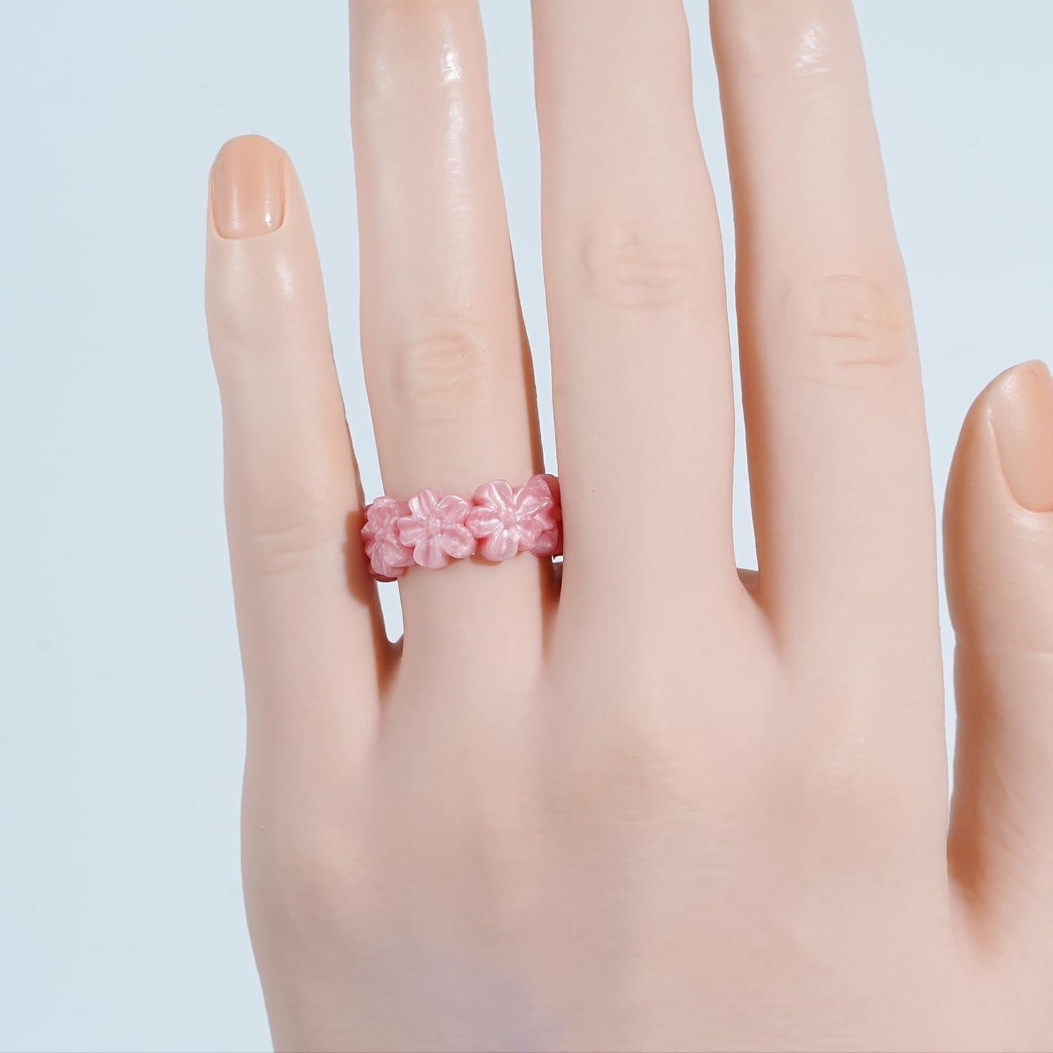 Anillos de Silicona para Mujeres - 4 Paquetes - Hipoalergénicos