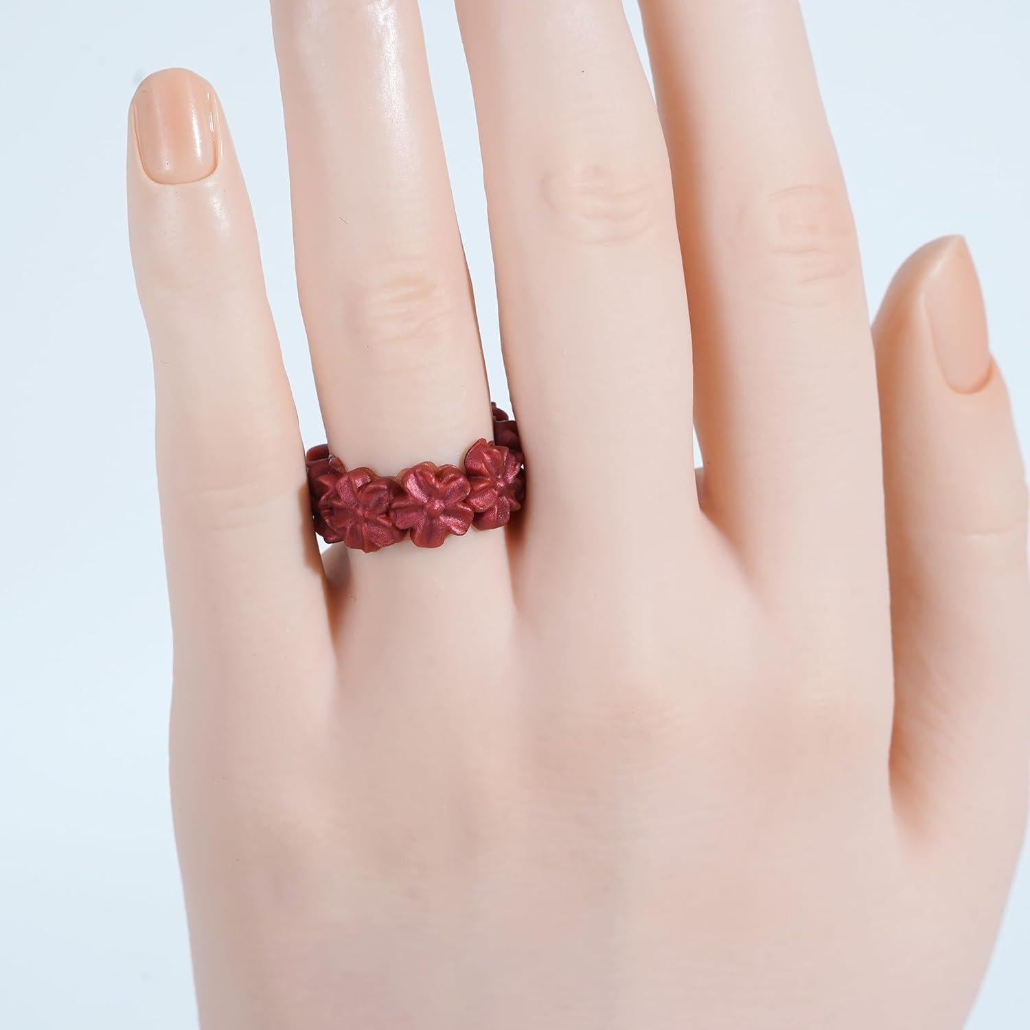 Anillos de Silicona para Mujeres - 4 Paquetes - Hipoalergénicos