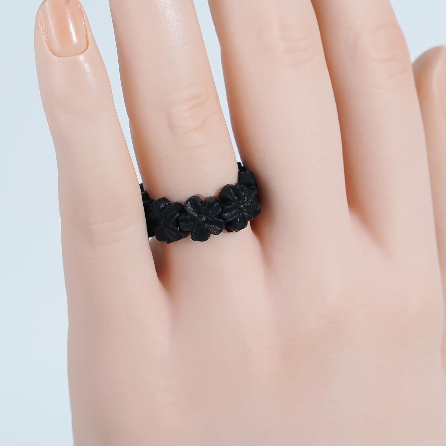 Anillos de Silicona para Mujeres - 4 Paquetes - Hipoalergénicos