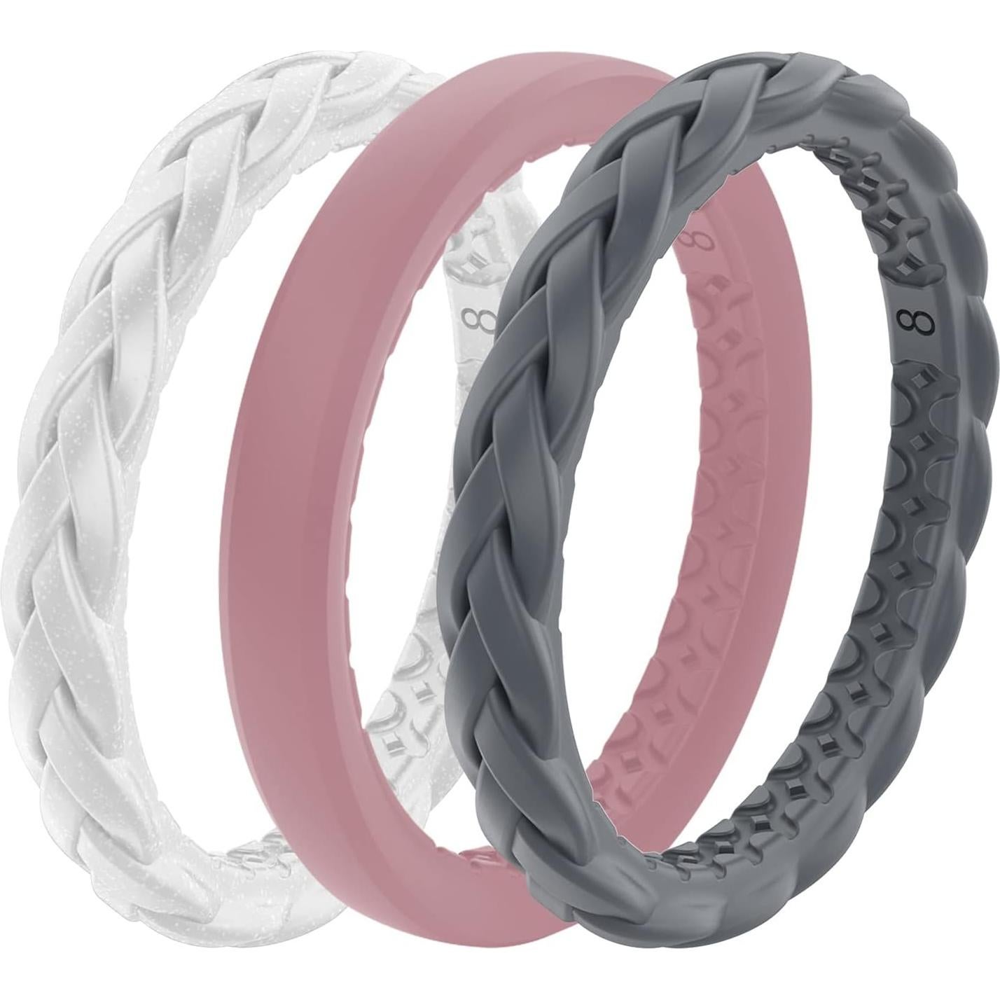 Anillos Apilables de Silicona Groove Life para Mujeres - Serenidad, T.5