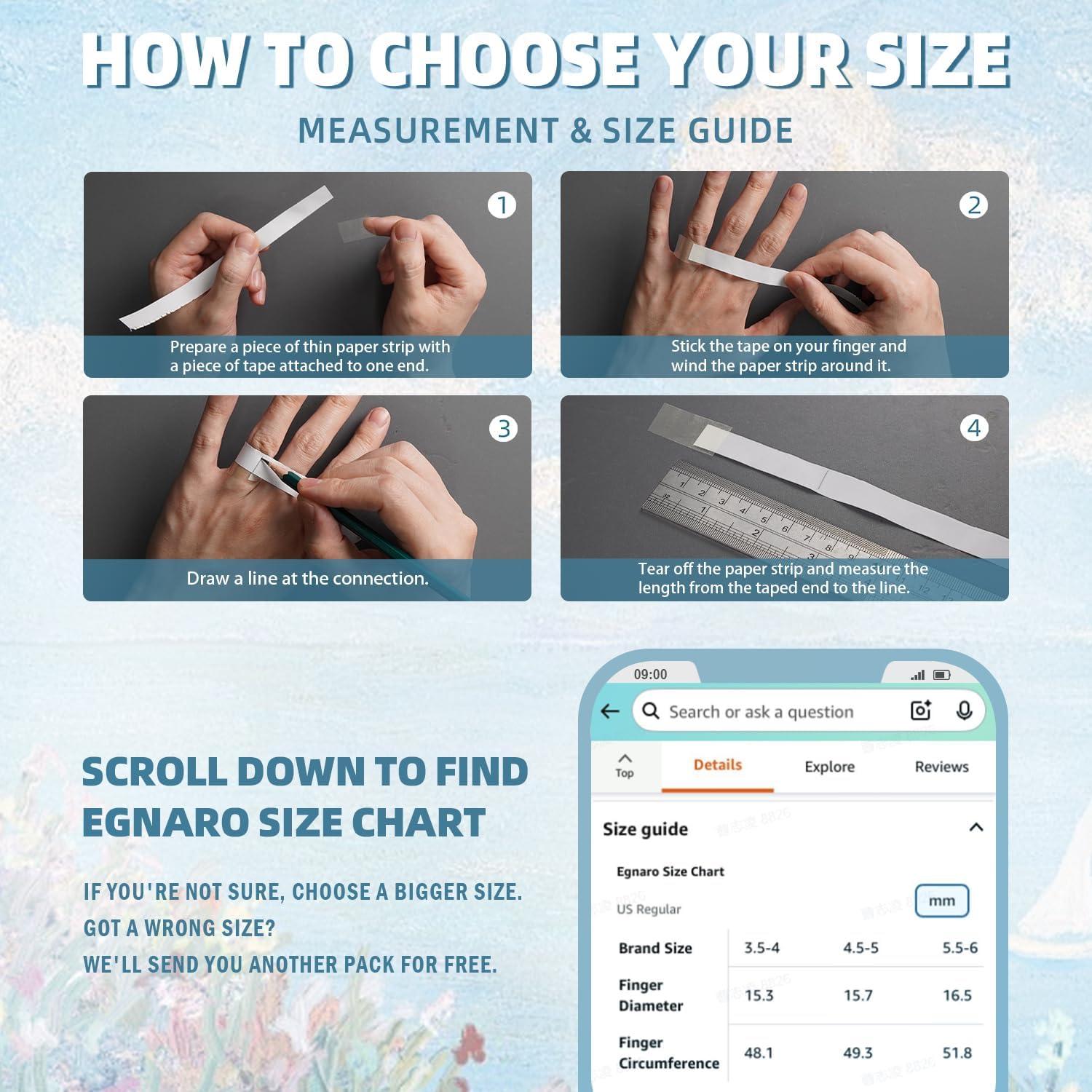 Anillos de Silicona Egnaro para Mujeres Talla 4-12 5.2mm