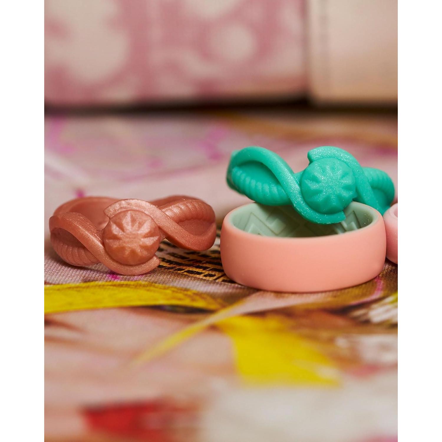 Anillos de Silicona Rinfit para Mujeres - Boda y Promesa - Negro Talla 6