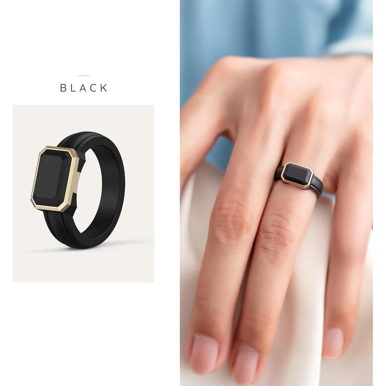 Anillos de Silicona ThunderFit para Mujer - Paquete de 3, Talla 18.20mm